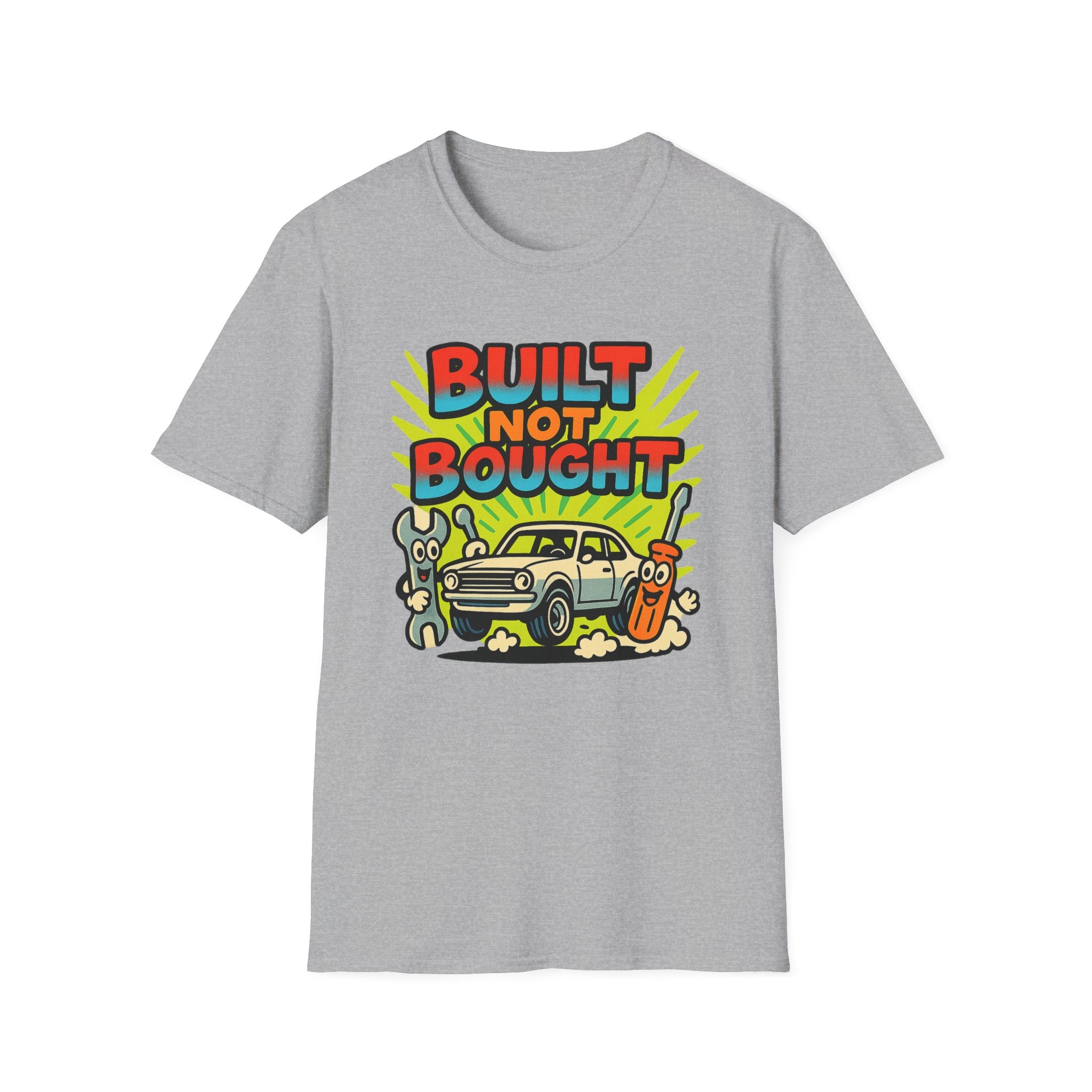Gift for Car Guy Built Not Bought Shirt Auto Enthusiast Tee