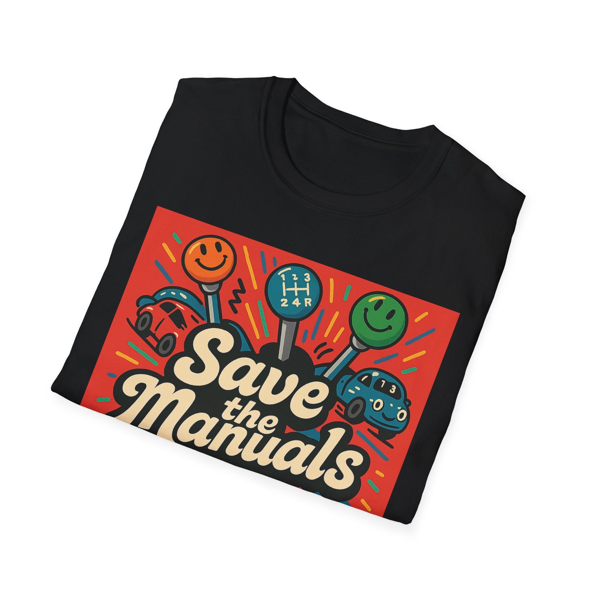 Gift for Car Guy Save the Manuals T-Shirt for Auto Enthusiasts