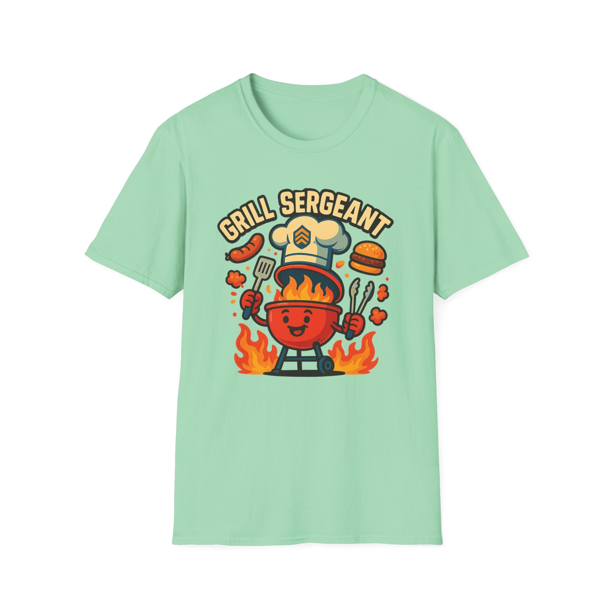 Fathers Day Gift Grill Sergeant T-Shirt Funny BBQ Dad Tee