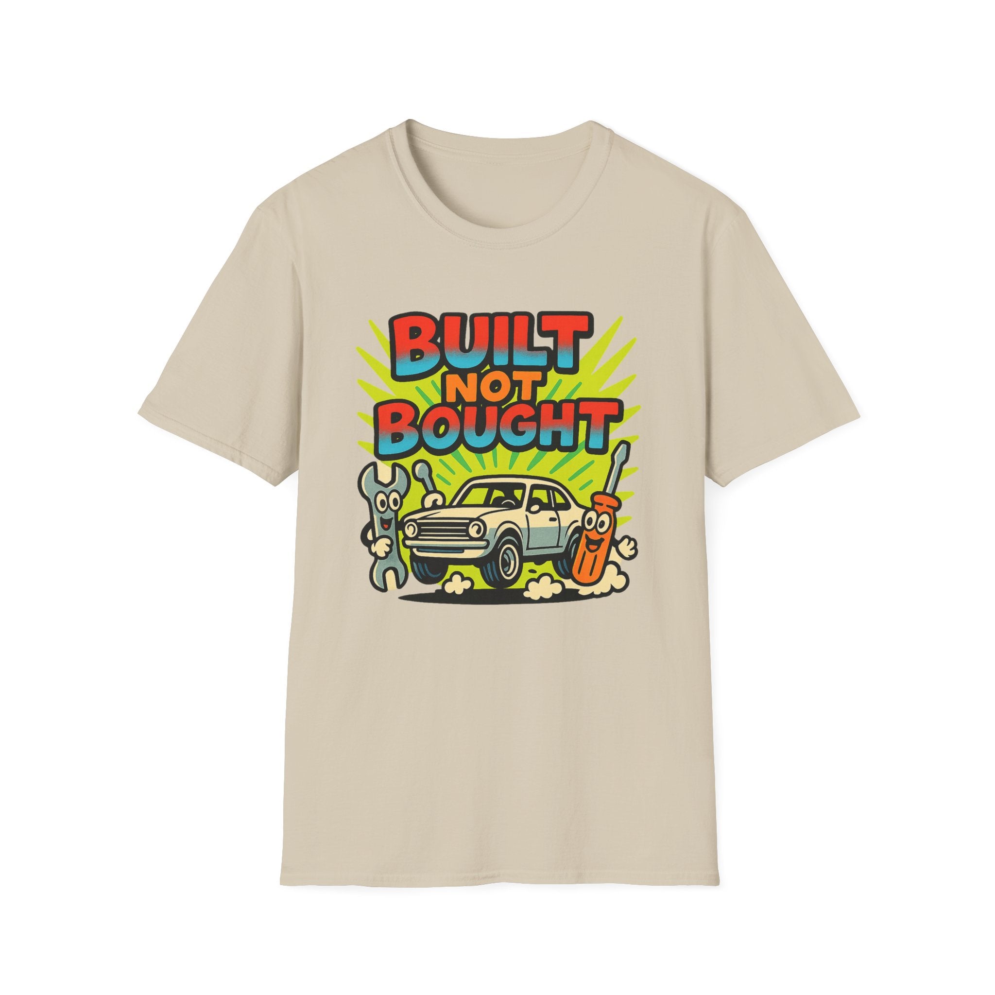 Gift for Car Guy Built Not Bought Shirt Auto Enthusiast Tee