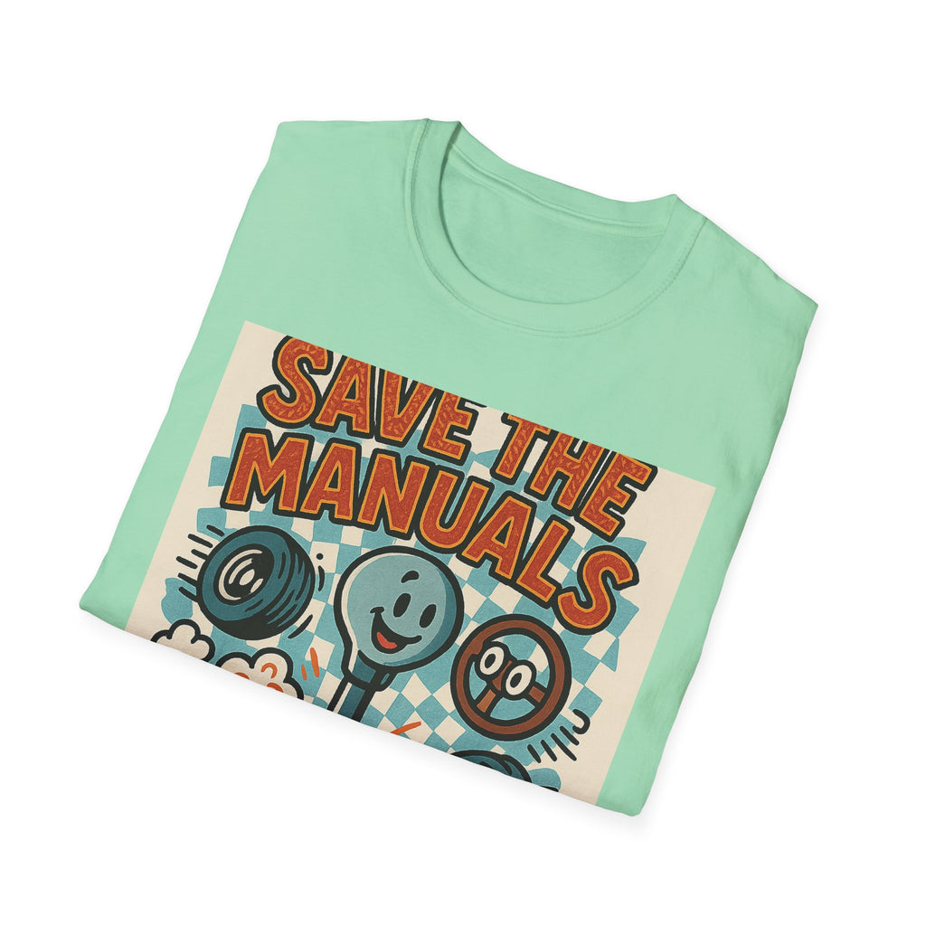 Gift for Car Guy Save the Manuals Shirt Fun Automotive T-Shirt