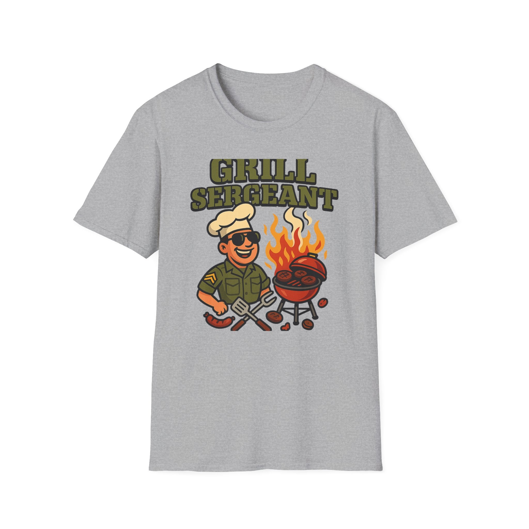 Fathers Day Gift Grill Sergeant Shirt BBQ Dad Tee
