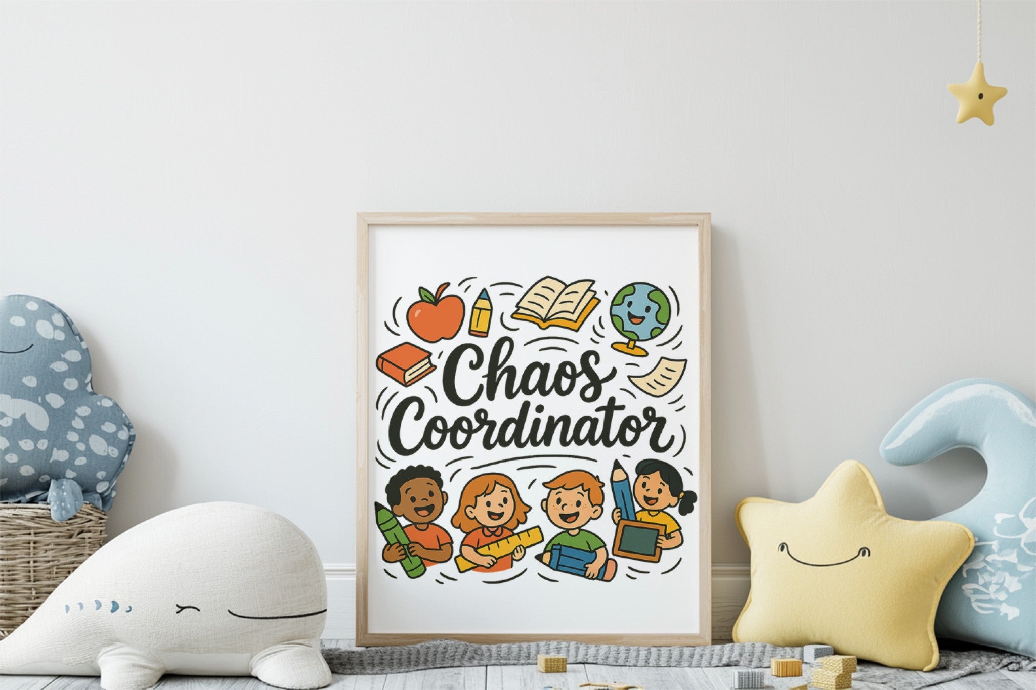 Chaos Coordinator Framed Poster – Funny Teacher Wall Art – Classroom Decor
