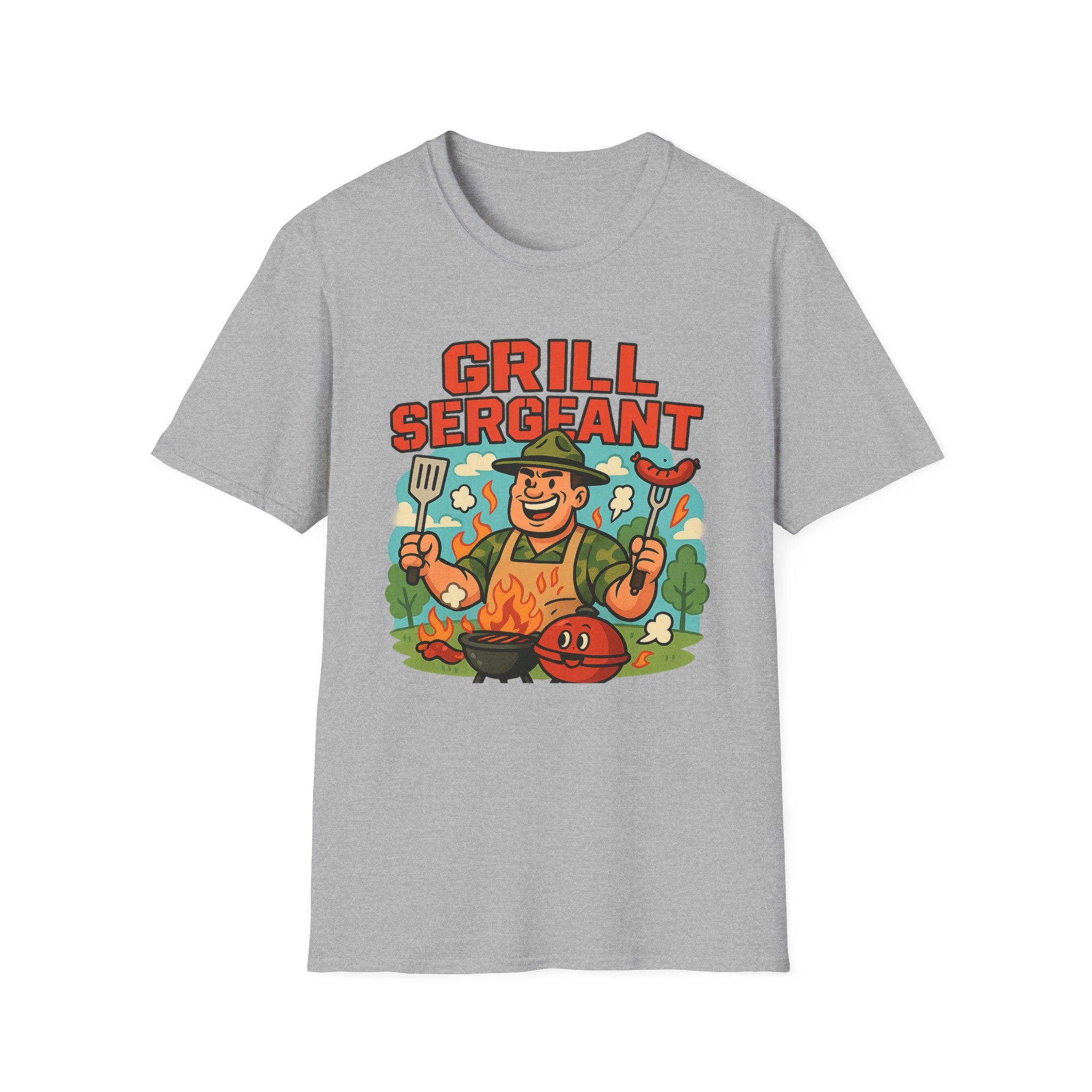 Fathers Day Gift Grill Sergeant T-Shirt BBQ Dad Humor Tee