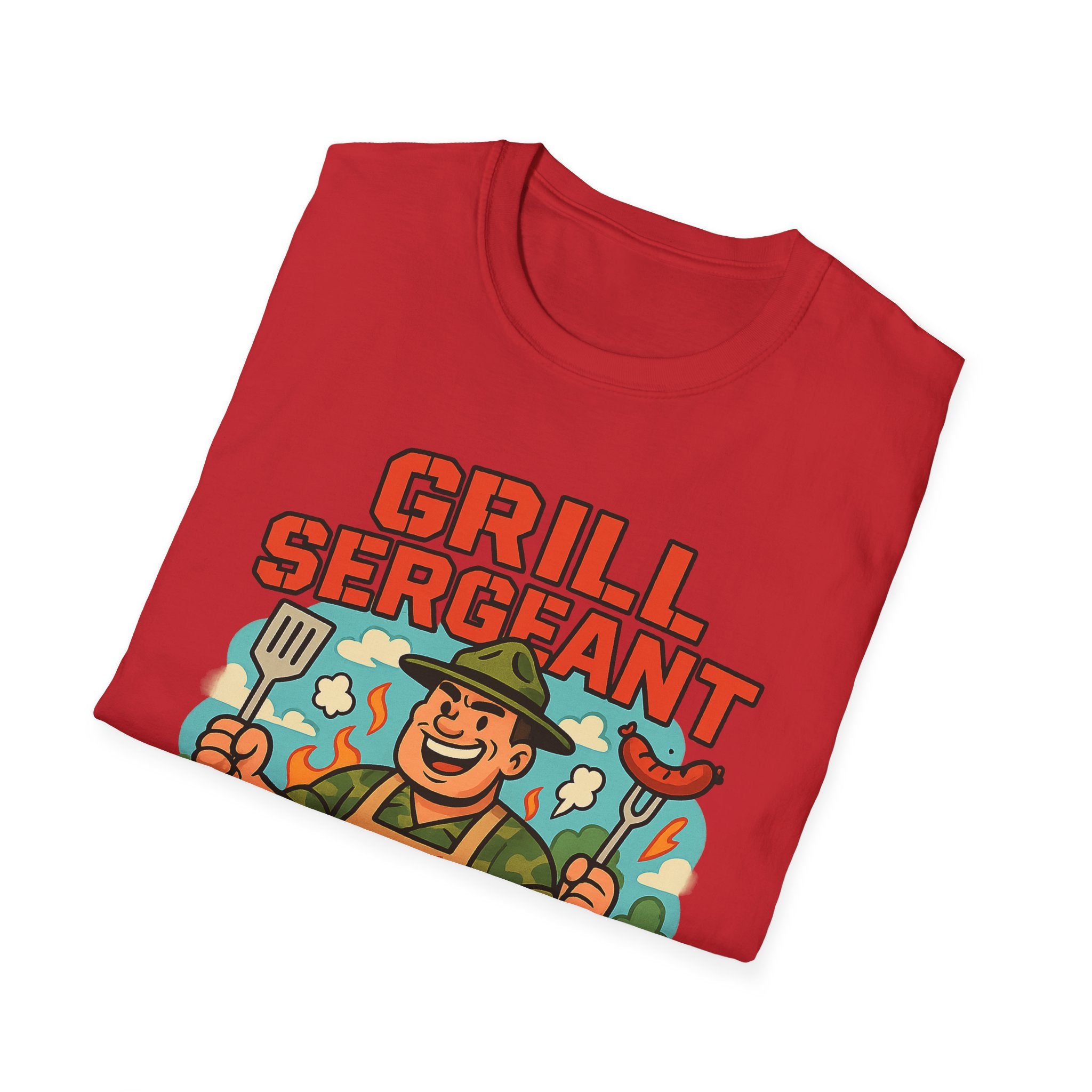 Fathers Day Gift Grill Sergeant T-Shirt BBQ Dad Humor Tee