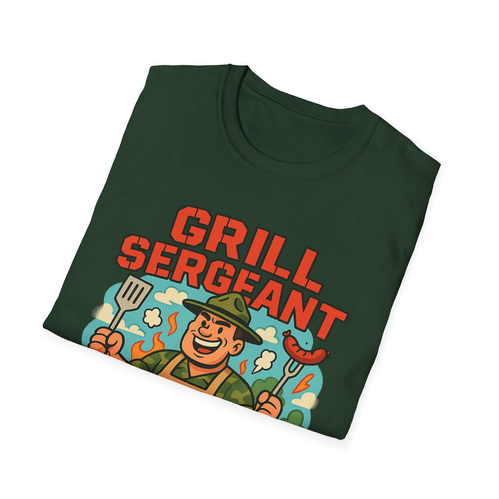 Fathers Day Gift Grill Sergeant T-Shirt BBQ Dad Humor Tee