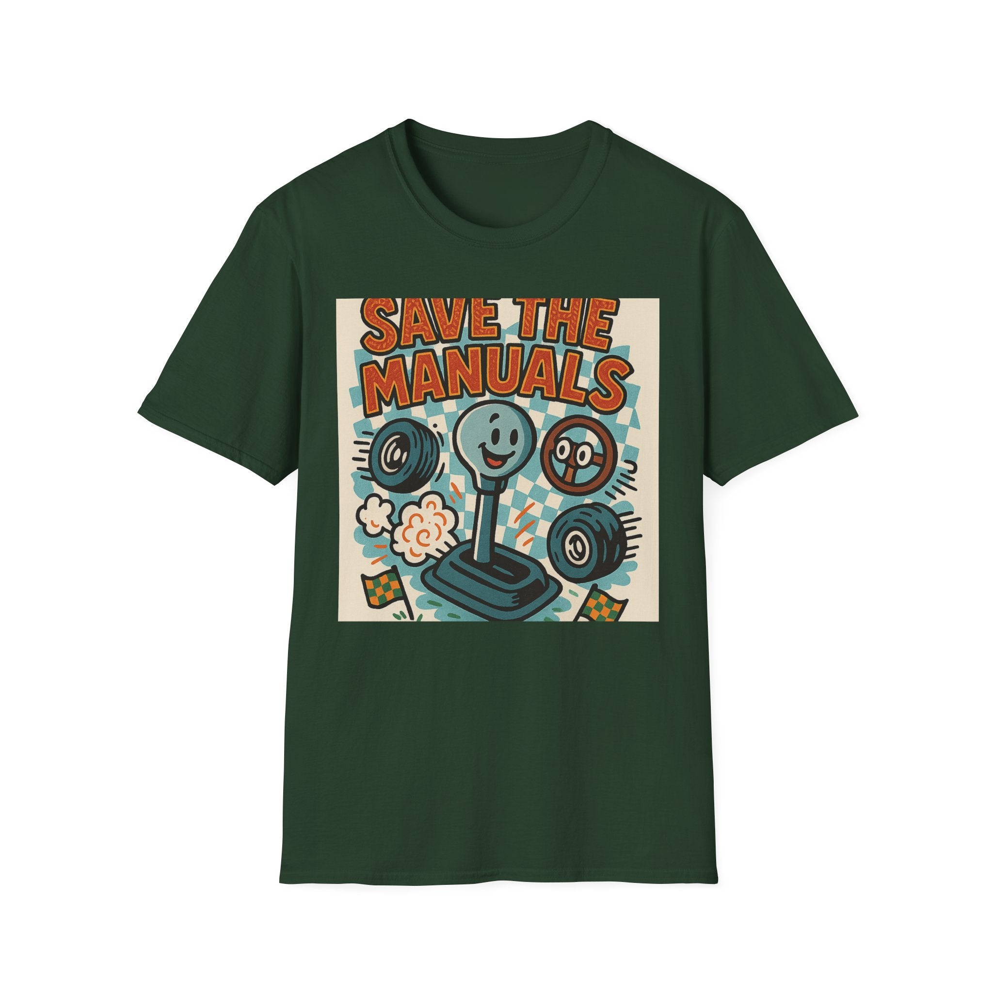 Gift for Car Guy Save the Manuals Shirt Fun Automotive T-Shirt