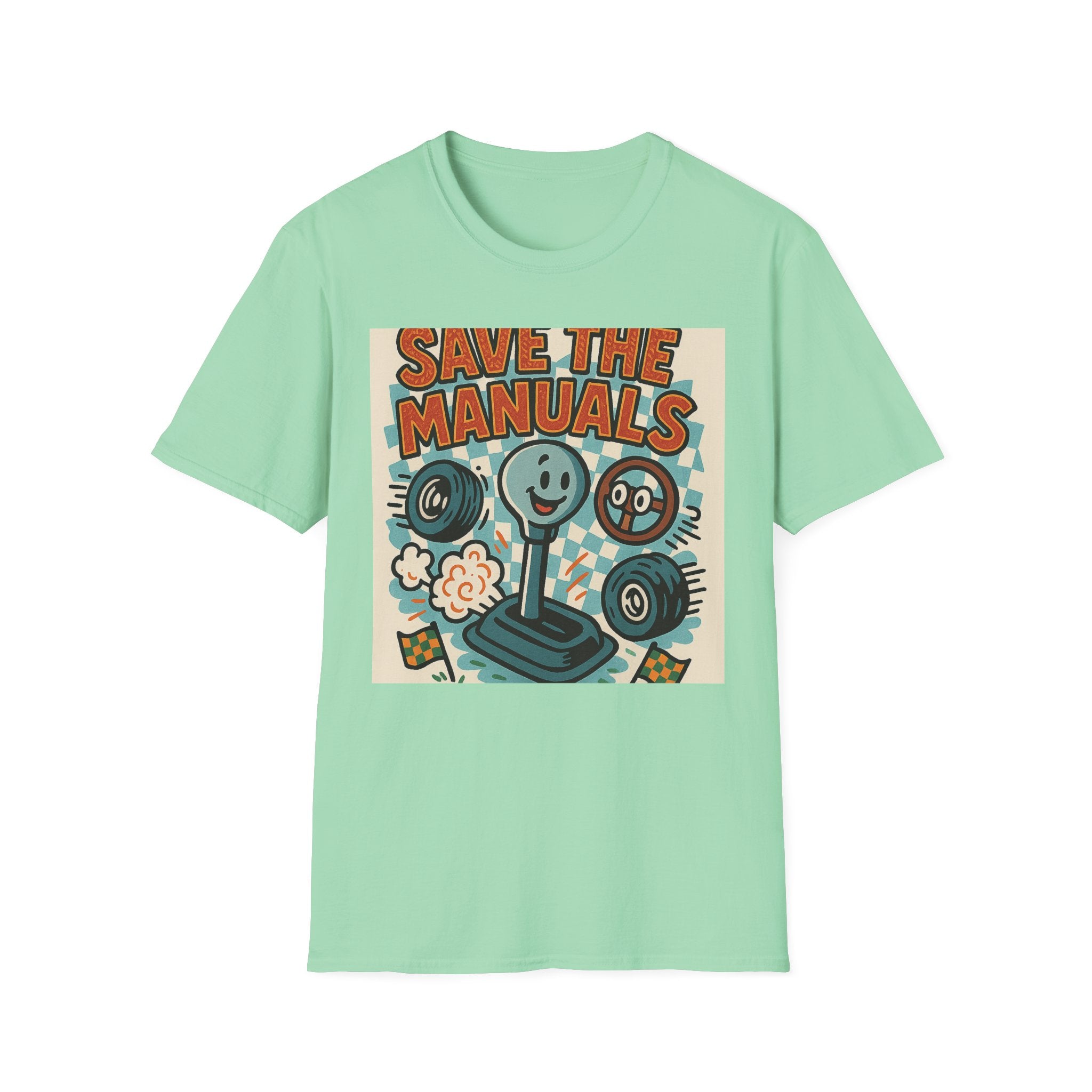 Gift for Car Guy Save the Manuals Shirt Fun Automotive T-Shirt