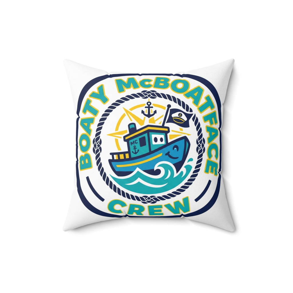 Boating for men Boaty McBoatface Crew Pillow Nautical Decor