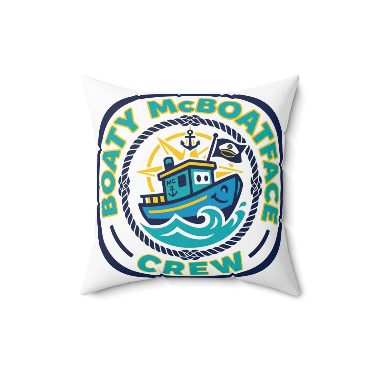 Boating for men Boaty McBoatface Crew Pillow Nautical Decor