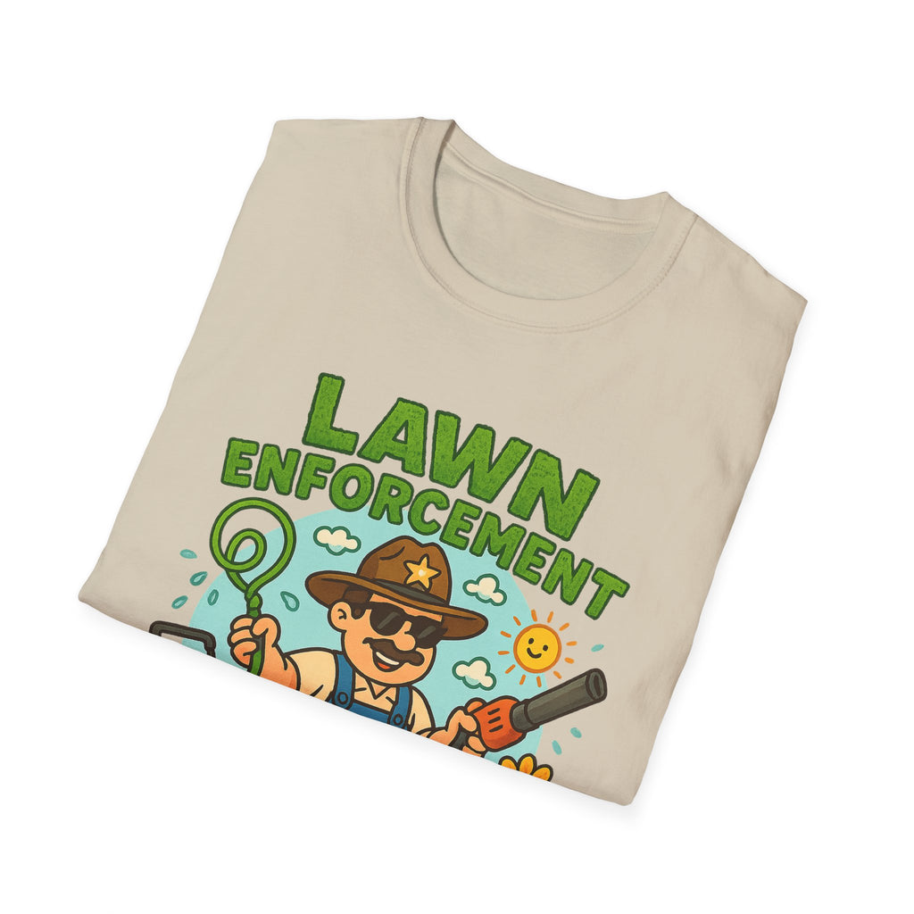 Fathers Day Gift Lawn Enforcement T-Shirt Funny Dad Humor Tee
