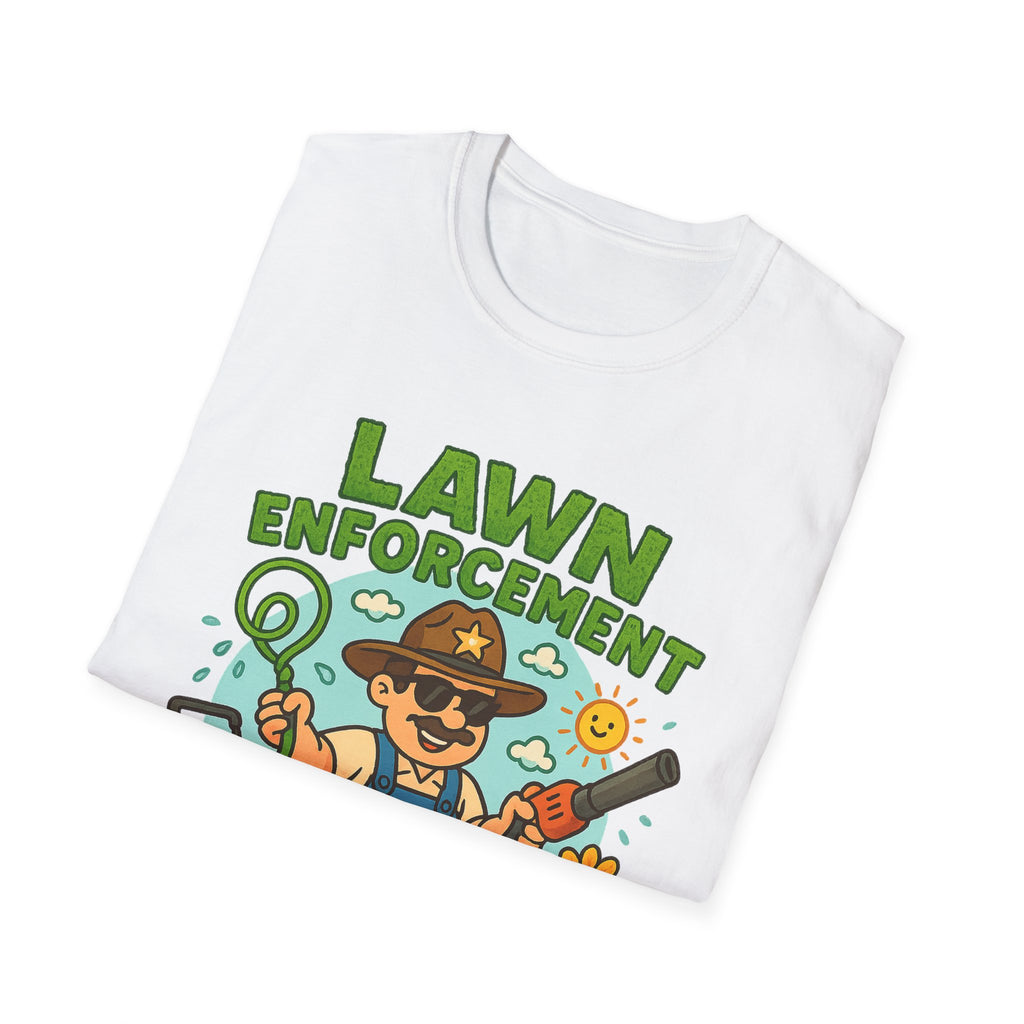 Fathers Day Gift Lawn Enforcement T-Shirt Funny Dad Humor Tee
