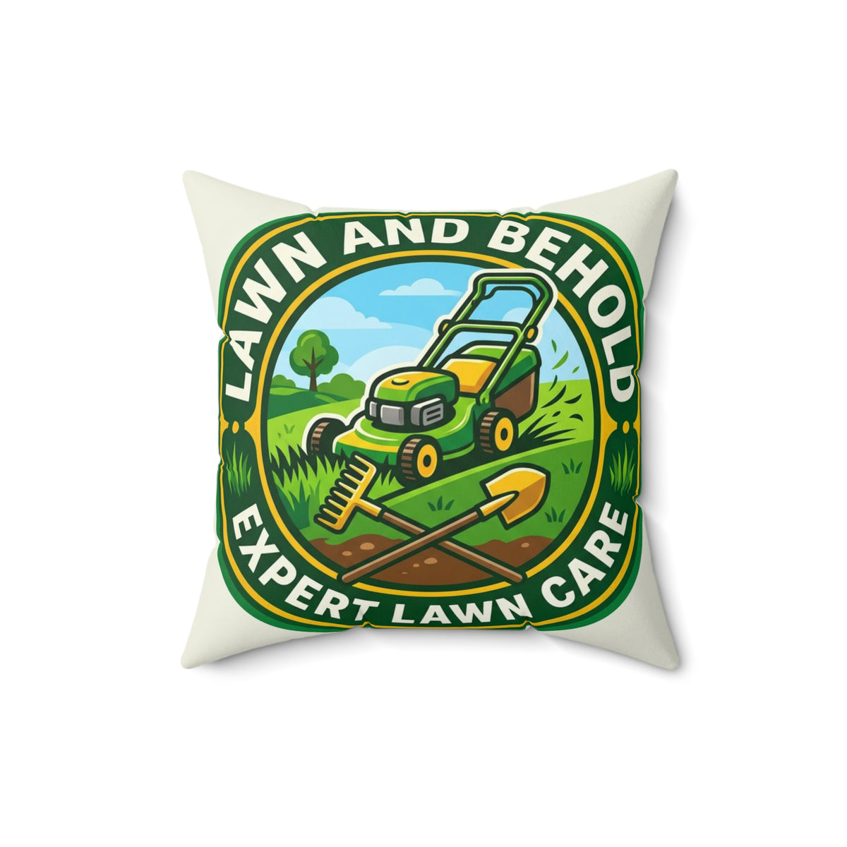 Landscaper for men Lawn And Behold Pillow Home Decor