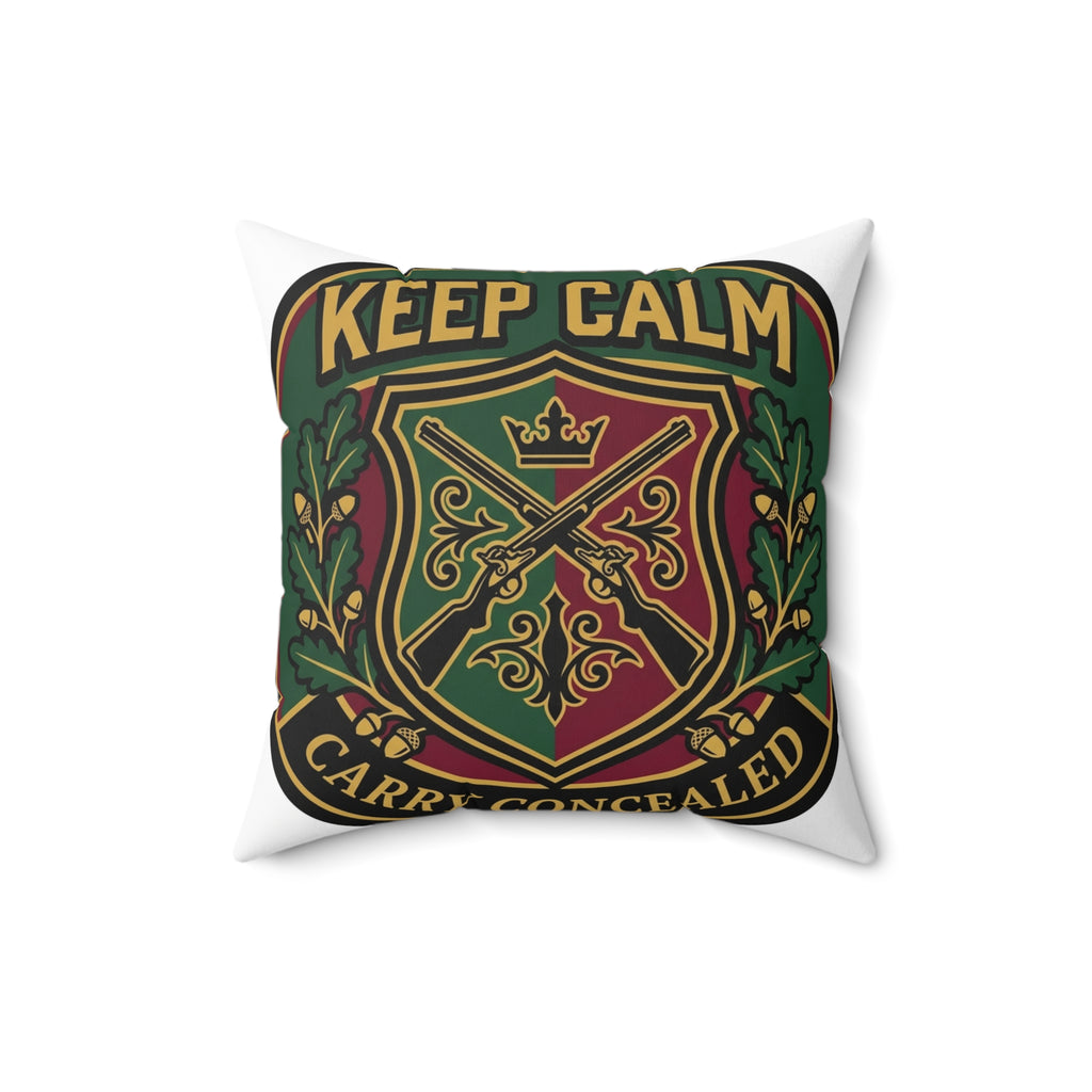 Gun Owners Keep Calm Carry Concealed Pillow for Home Decor
