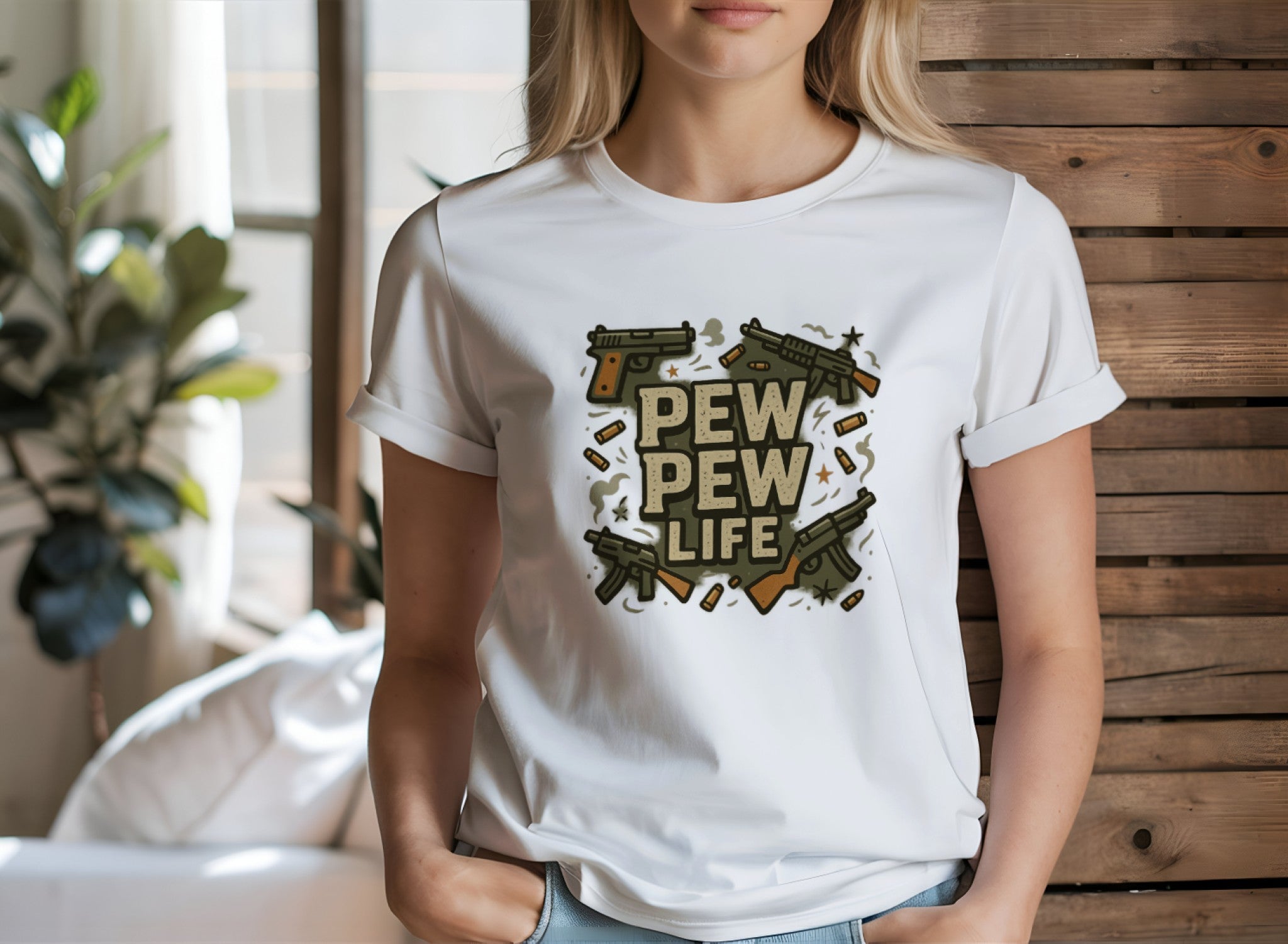 Pew Pew Life Unisex Classic Tee – Bold Graphic T-Shirt for Everyday Wear