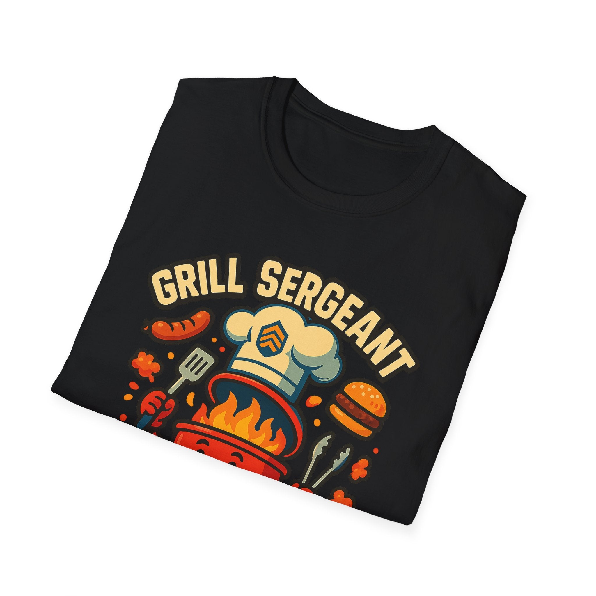 Fathers Day Gift Grill Sergeant T-Shirt Funny BBQ Dad Tee
