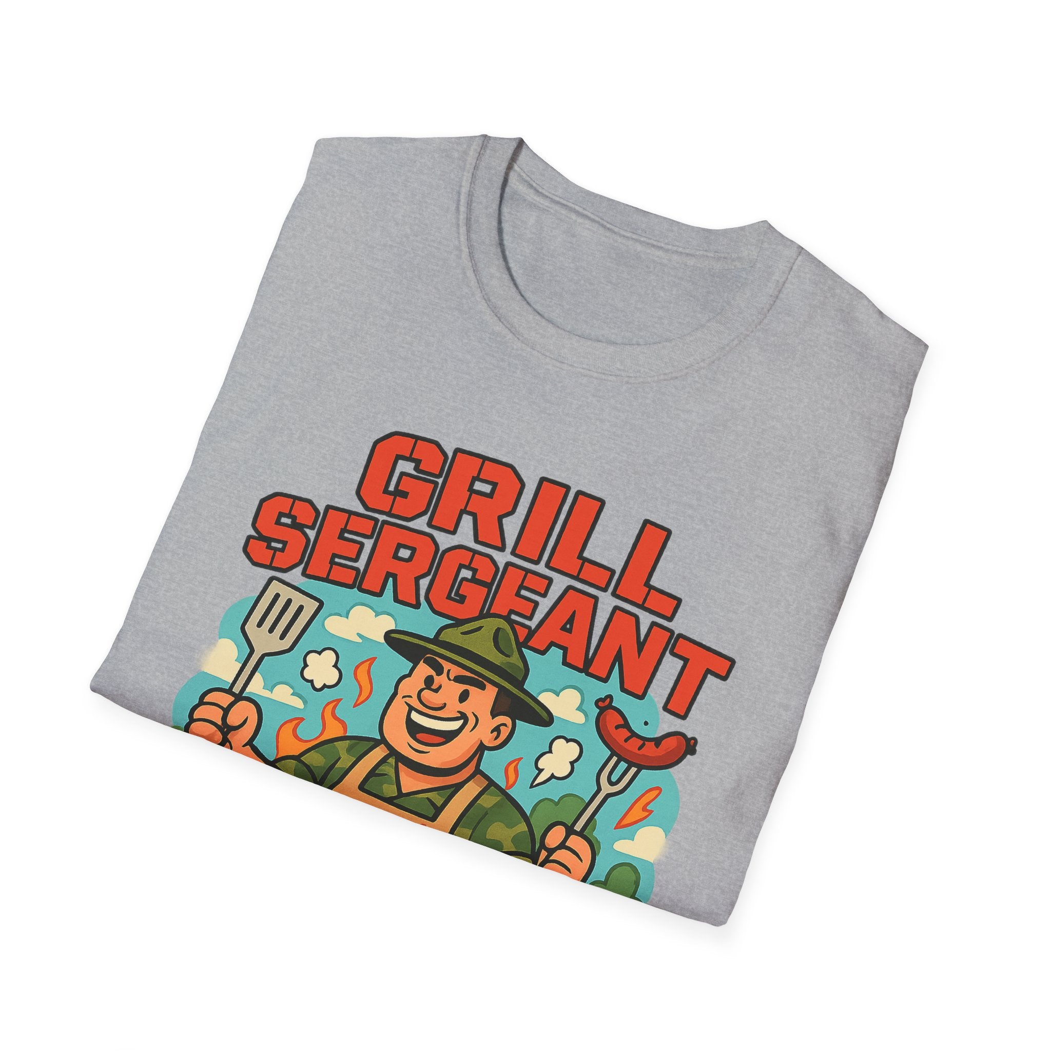 Fathers Day Gift Grill Sergeant T-Shirt BBQ Dad Humor Tee