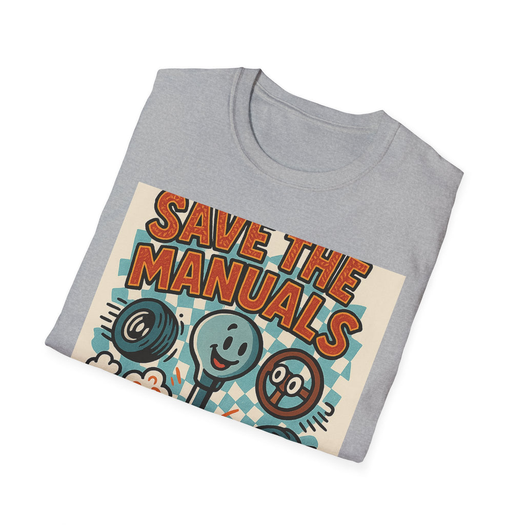 Gift for Car Guy Save the Manuals Shirt Fun Automotive T-Shirt