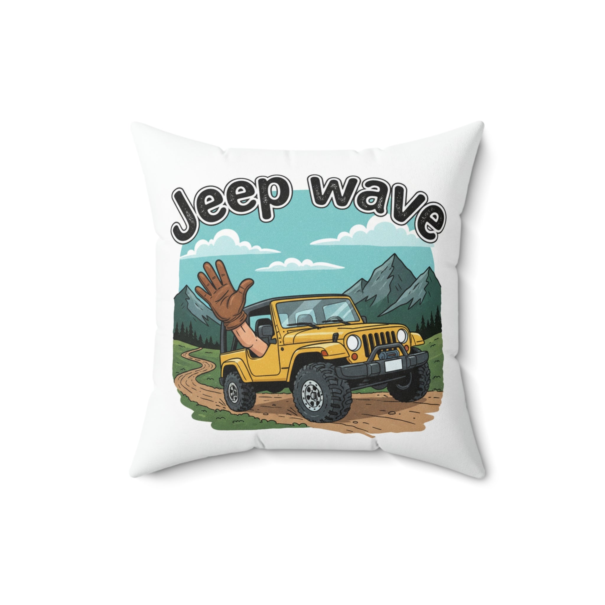 Gift for jeep owners Jeep wave Decorative Pillow for Car Enthusiasts