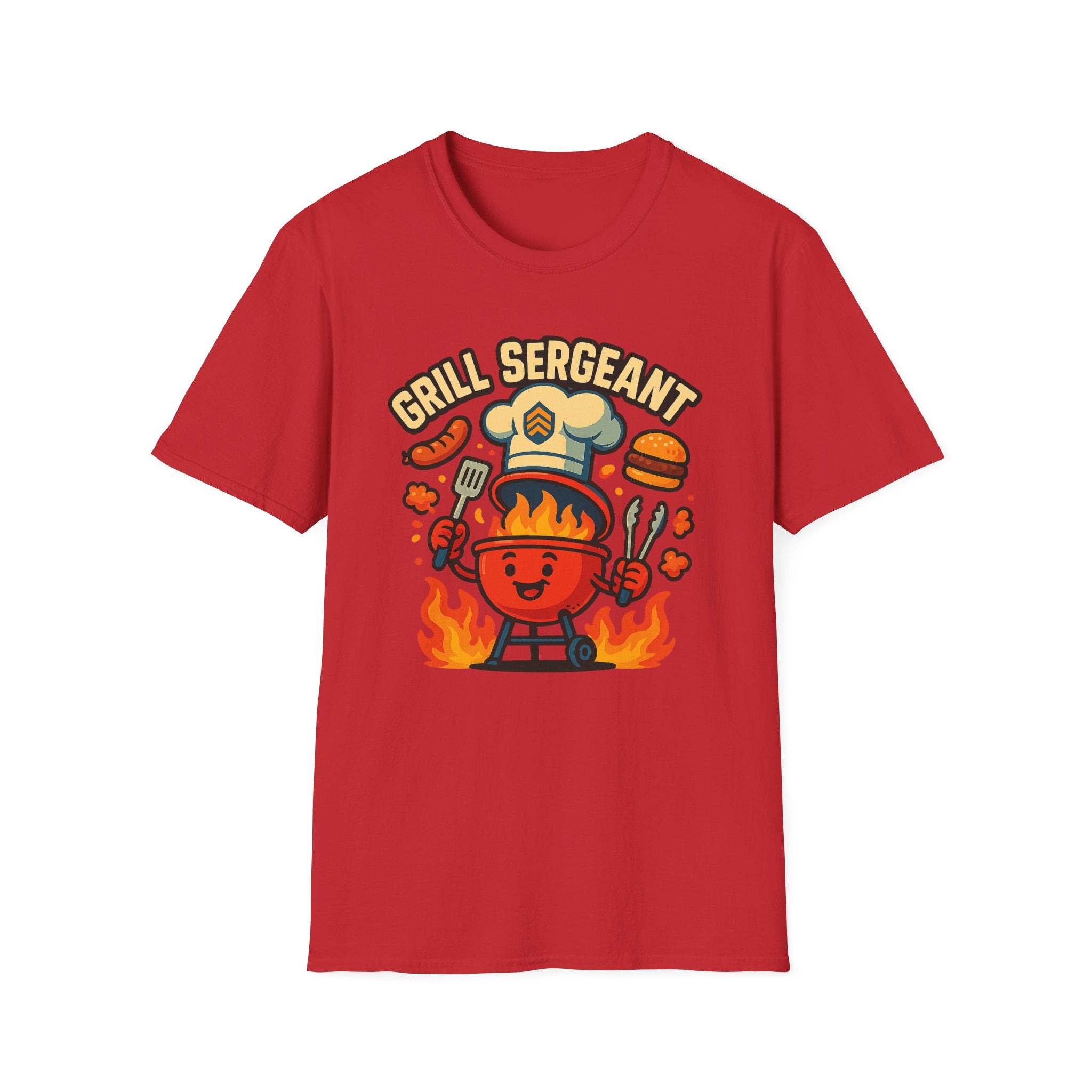 Fathers Day Gift Grill Sergeant T-Shirt Funny BBQ Dad Tee