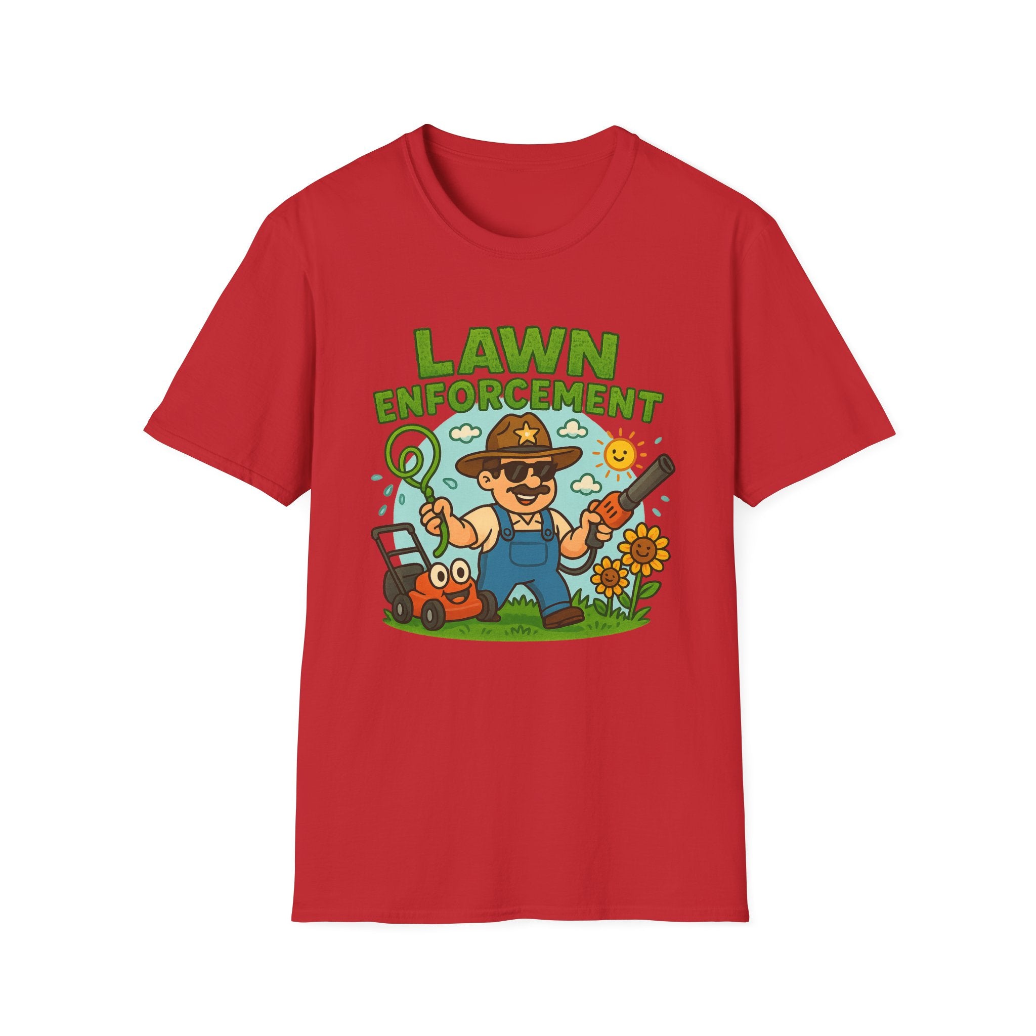 Fathers Day Gift Lawn Enforcement T-Shirt Funny Dad Humor Tee