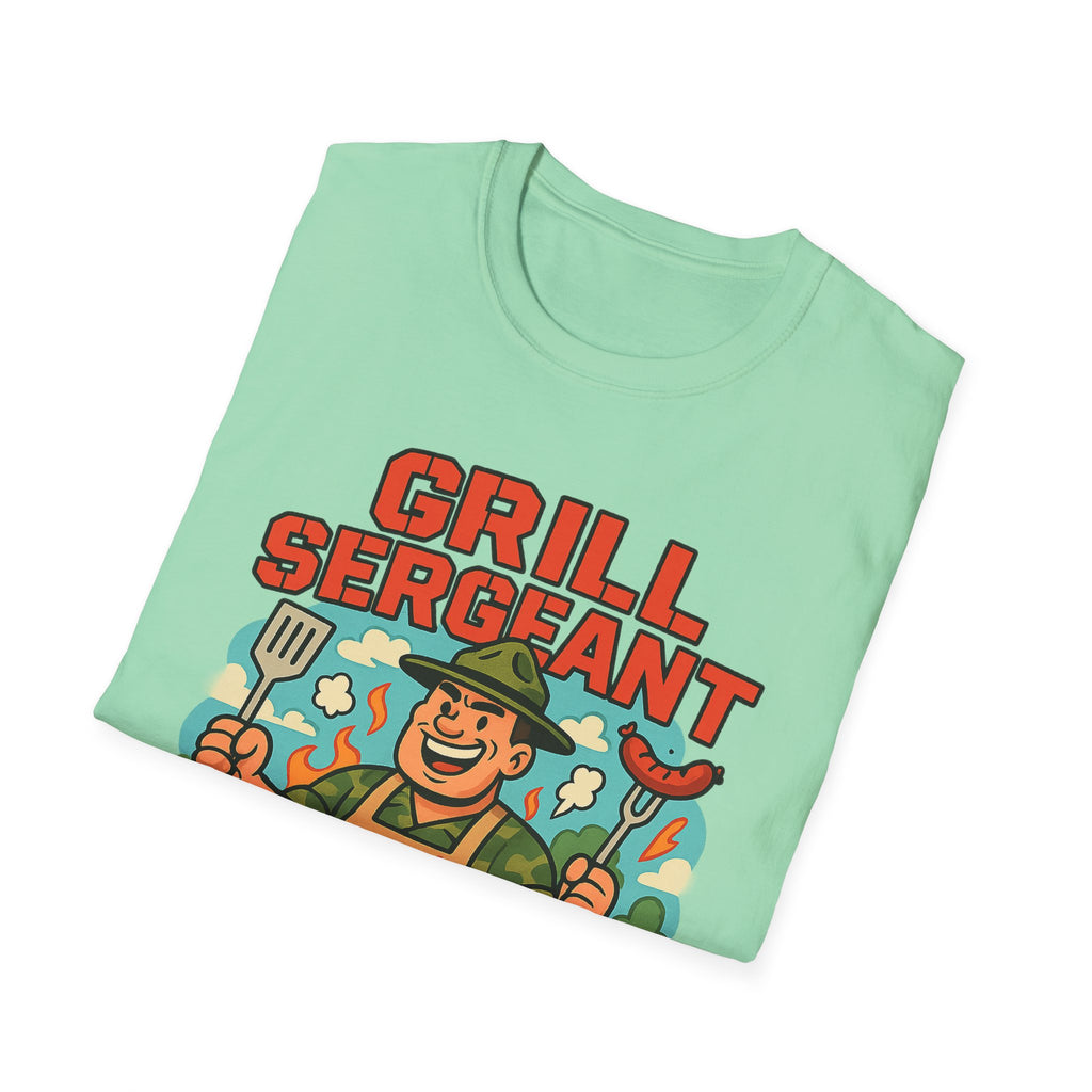 Fathers Day Gift Grill Sergeant T-Shirt BBQ Dad Humor Tee