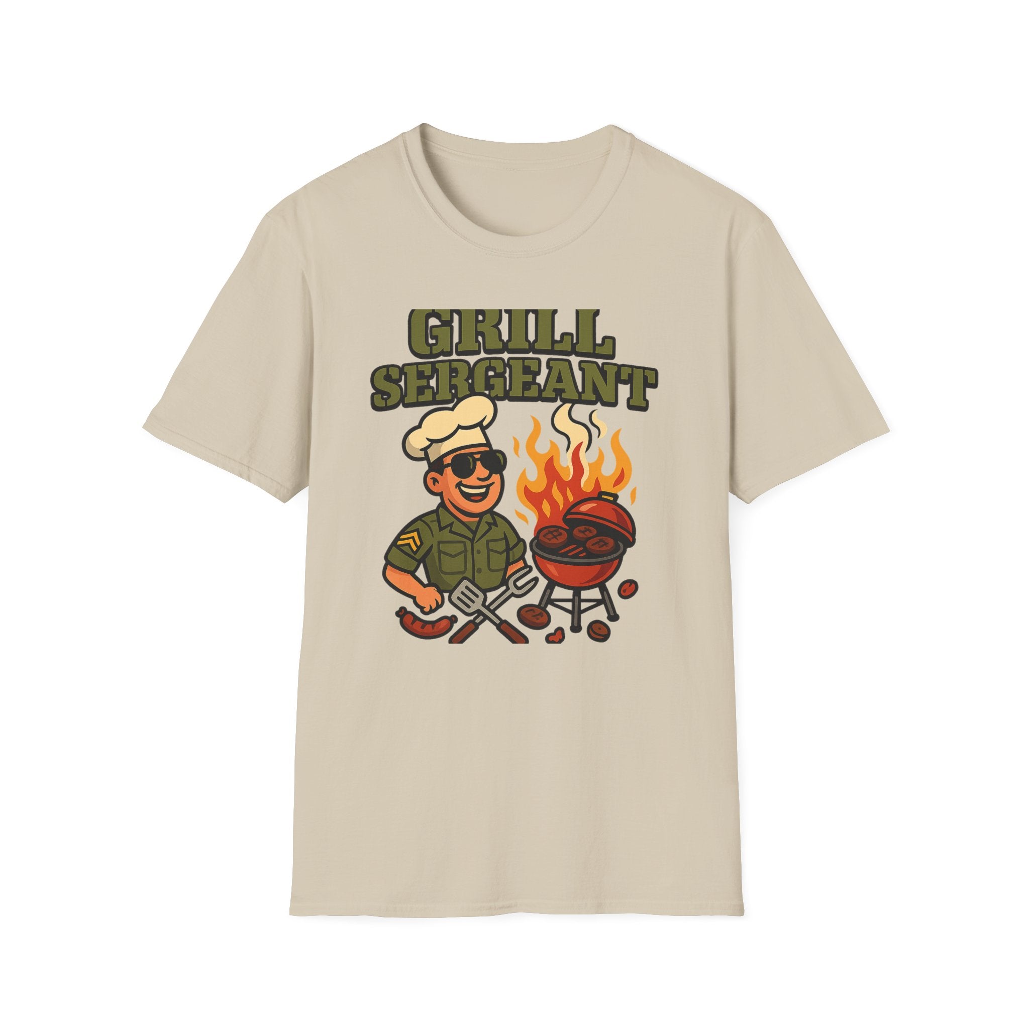 Fathers Day Gift Grill Sergeant Shirt BBQ Dad Tee
