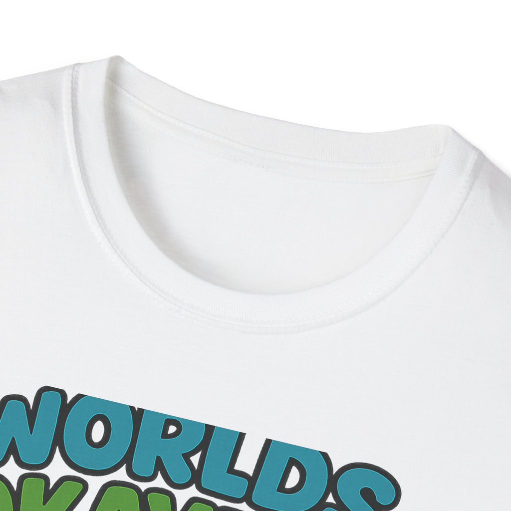 Fathers Day Gift Worlds Okayest Dad T-Shirt Funny Dad Tee
