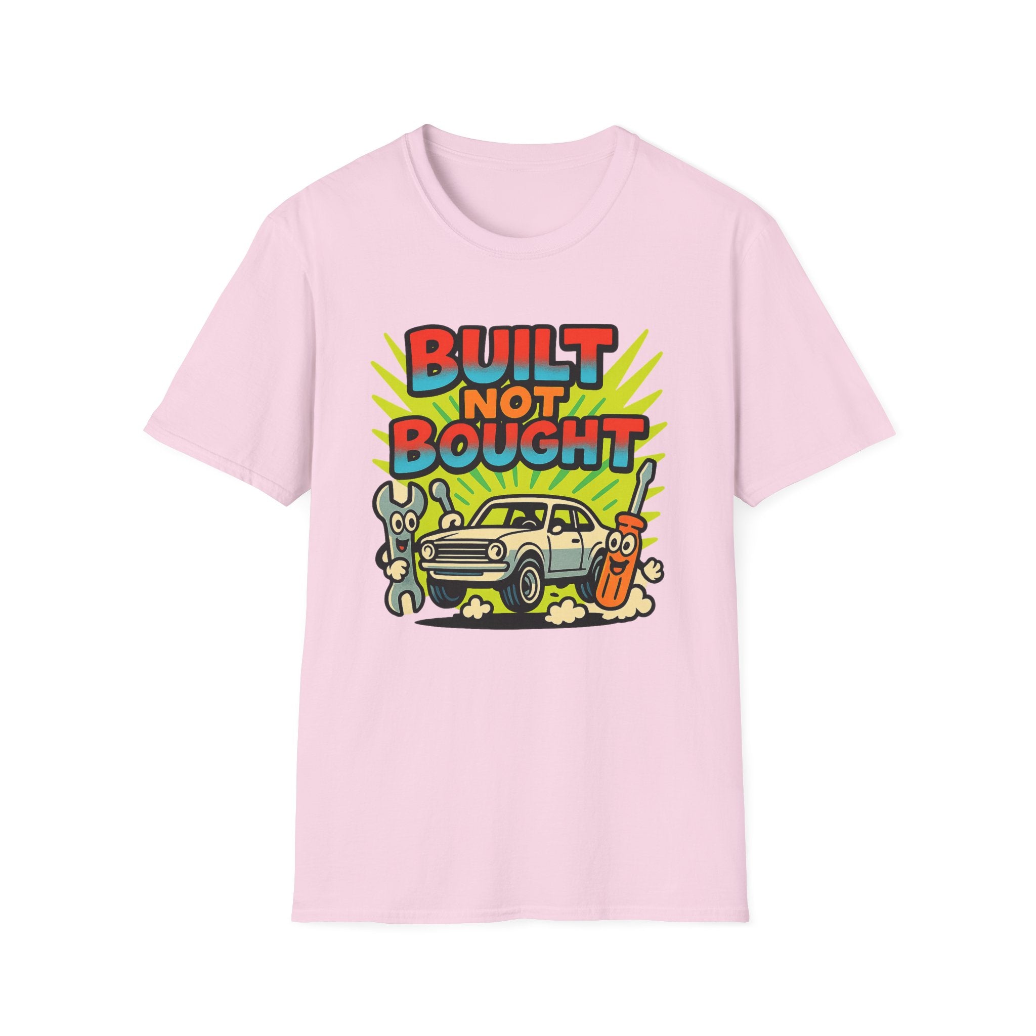 Gift for Car Guy Built Not Bought Shirt Auto Enthusiast Tee