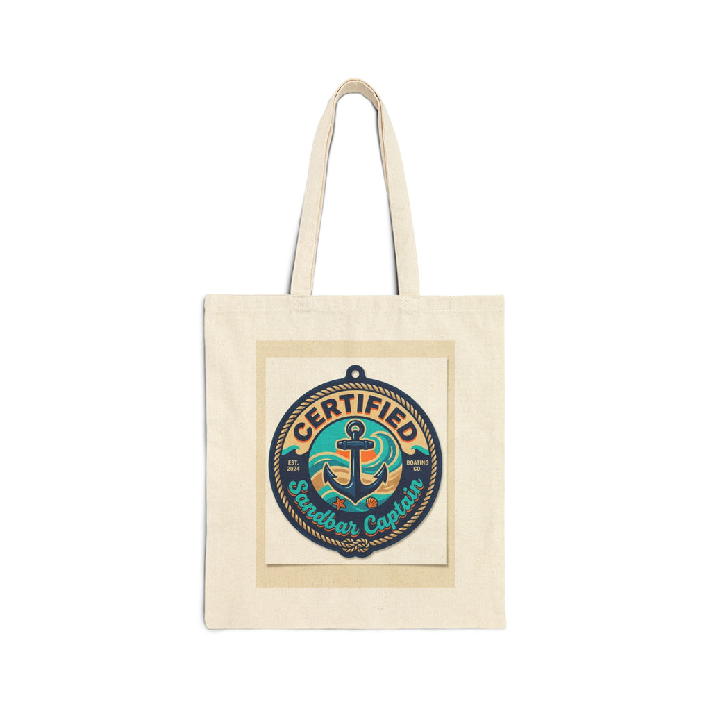 Boating for men Certified Sandbar Captain Tote Bag