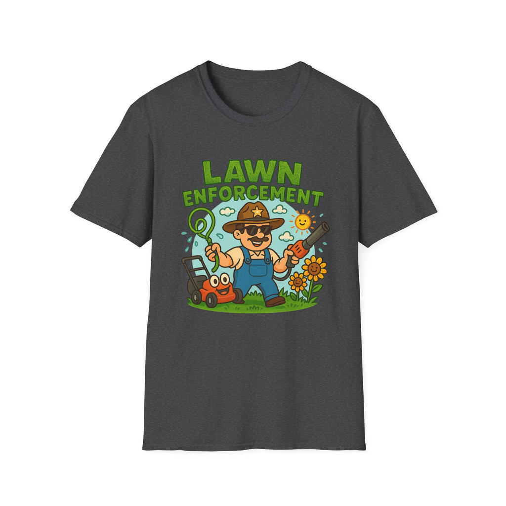Fathers Day Gift Lawn Enforcement T-Shirt Funny Dad Humor Tee