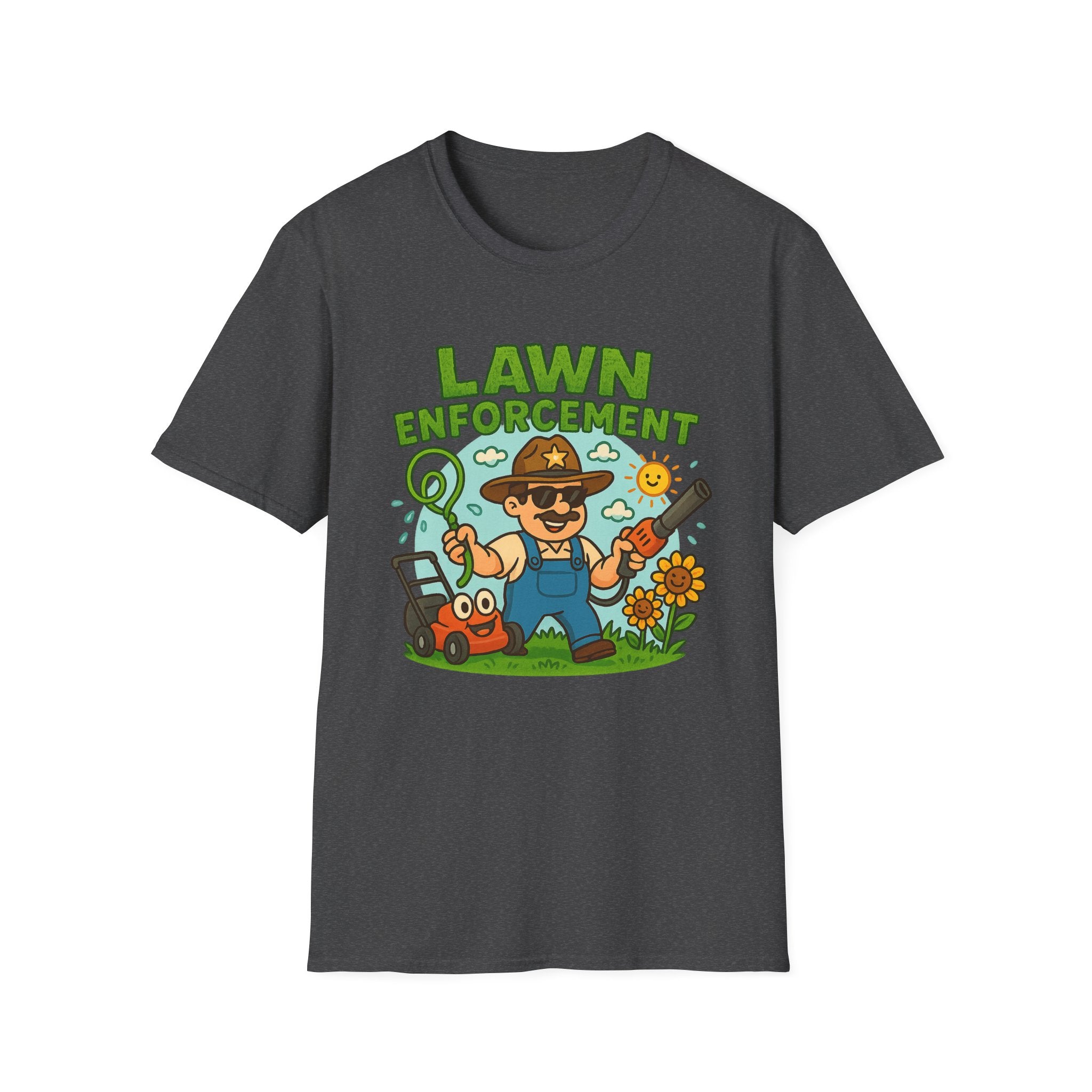 Fathers Day Gift Lawn Enforcement T-Shirt Funny Dad Humor Tee