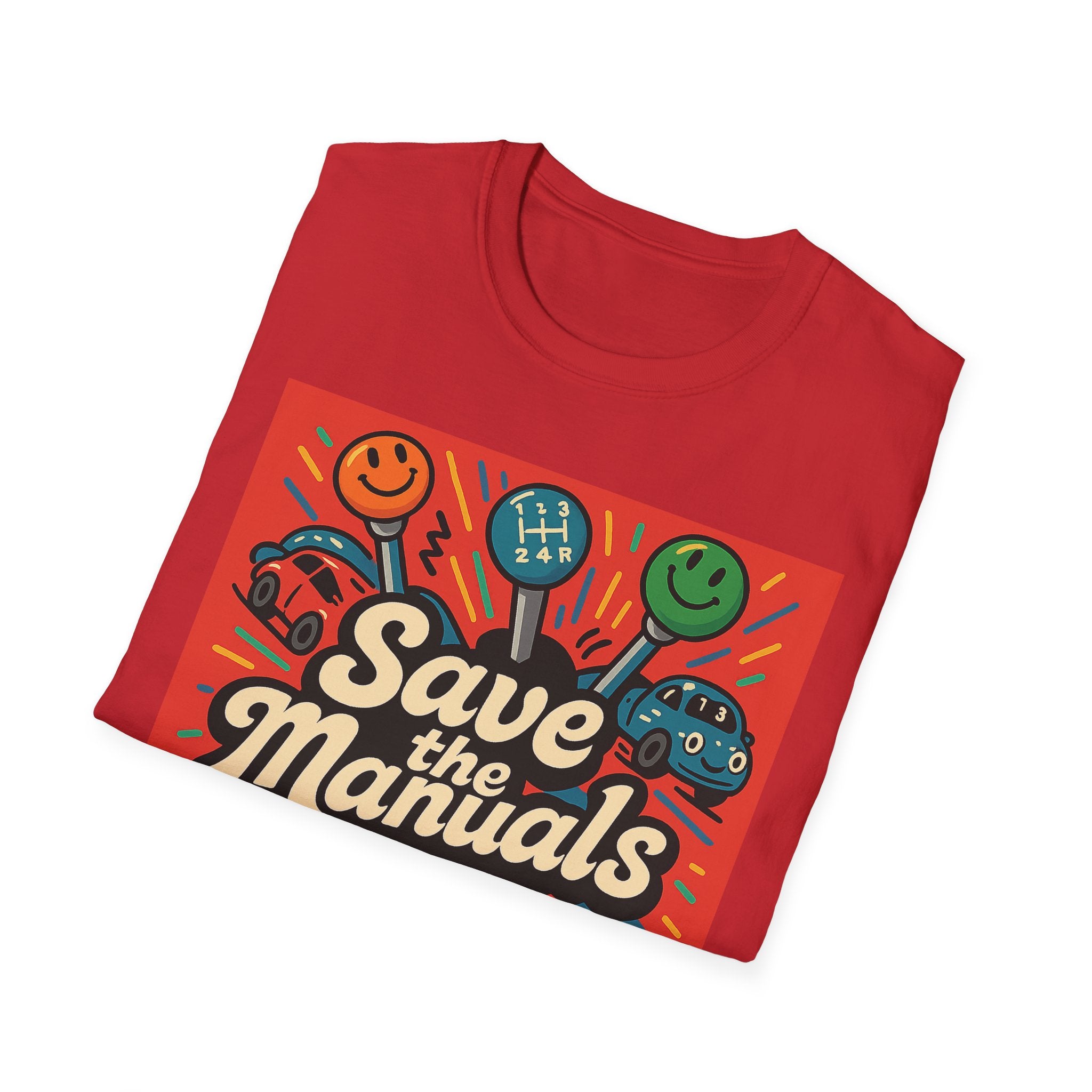 Gift for Car Guy Save the Manuals T-Shirt for Auto Enthusiasts