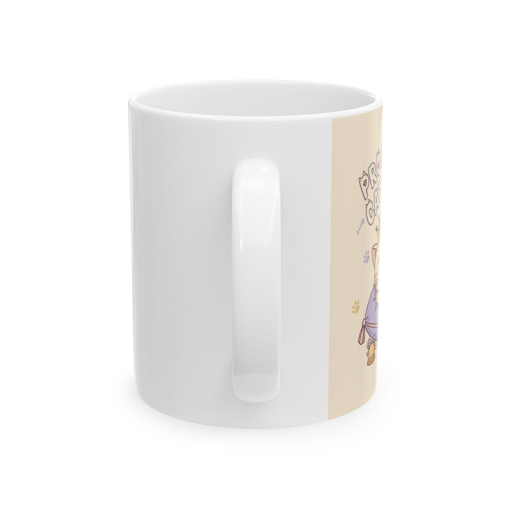 Gift for Cat Person Ceramic Mug with Professional Cat Servant Design 11oz