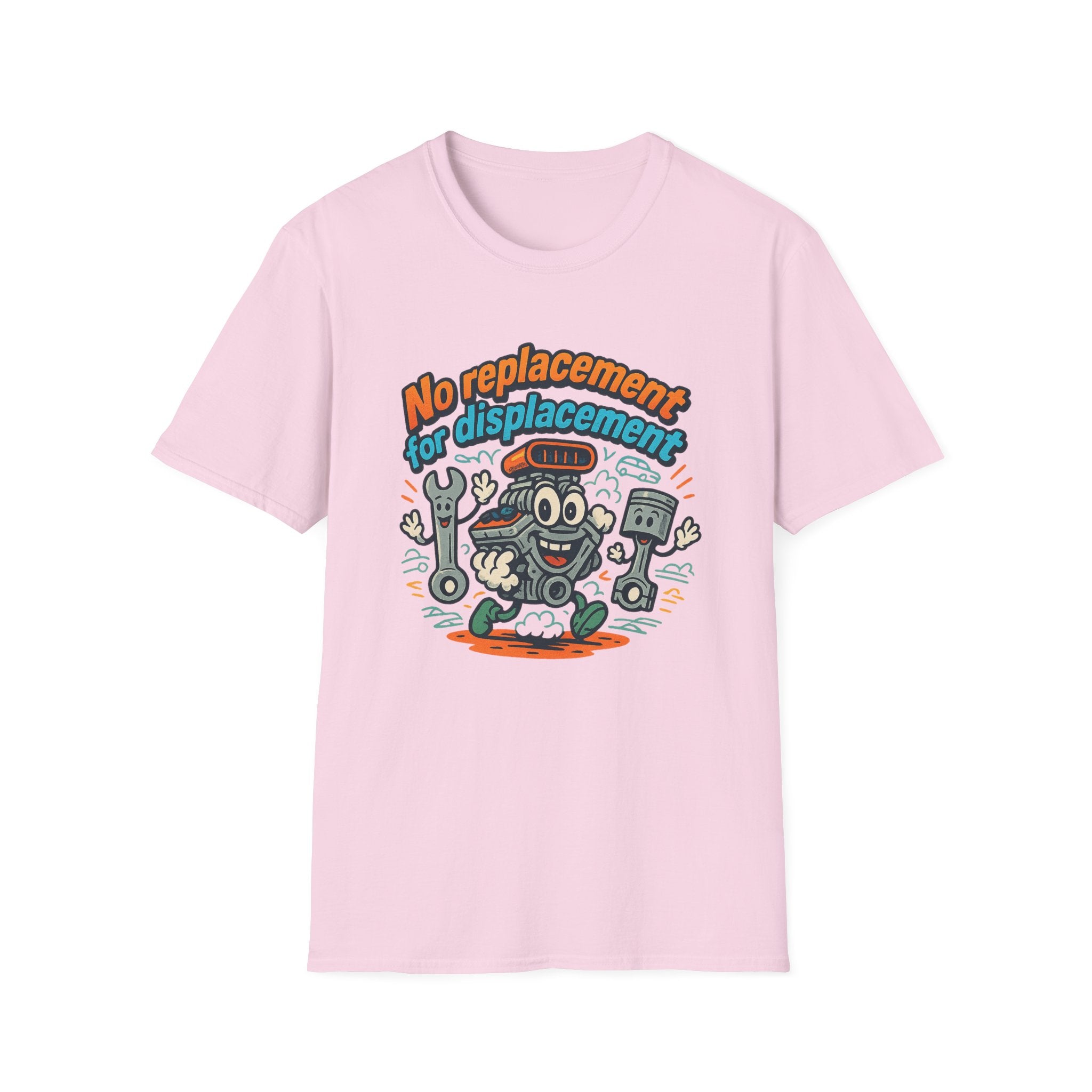 Gift for Car Guy No Replacement For Displacement T-Shirt Cool Auto Enthusiast Apparel