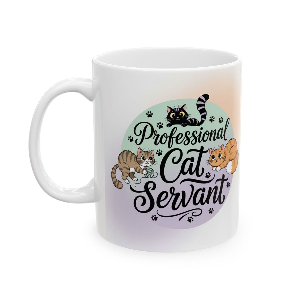 Gift for Cat Person Funny Mug Professional Cat Servant Coffee Cup