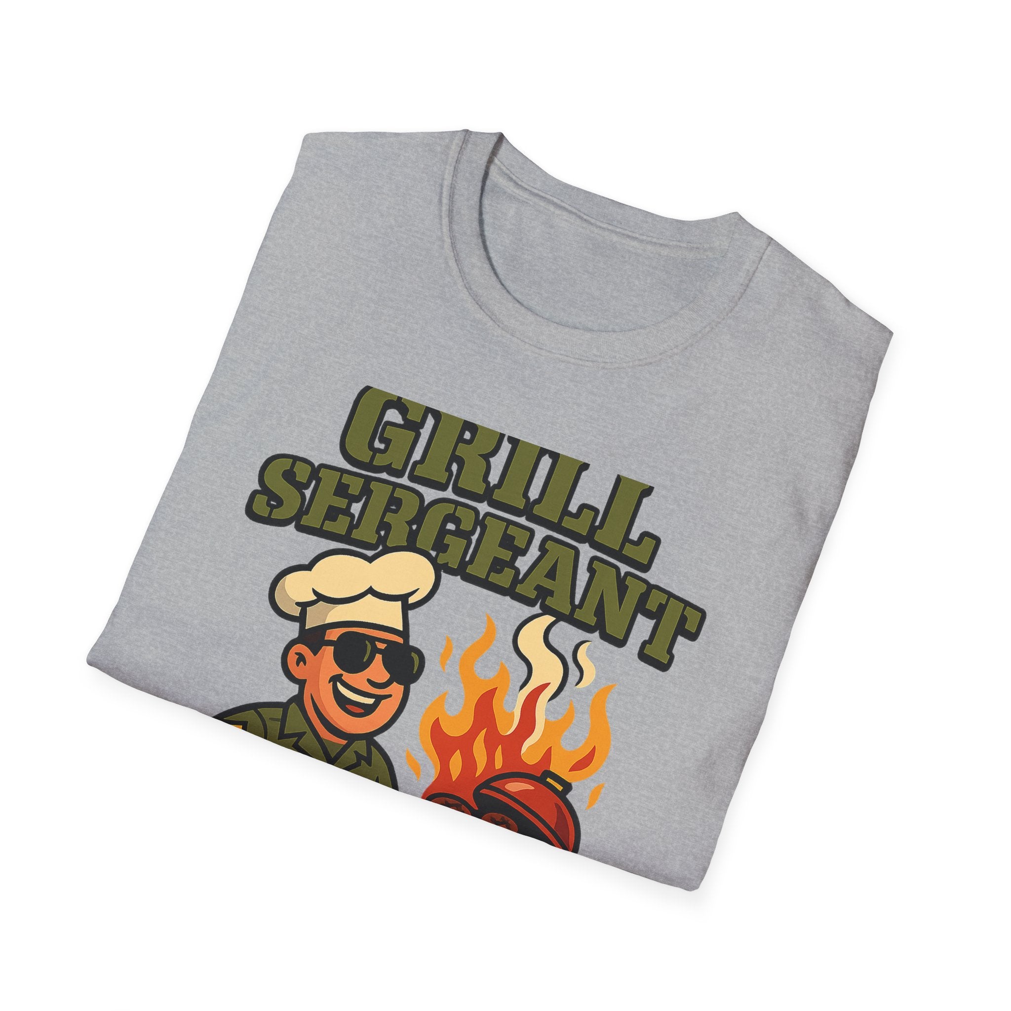 Fathers Day Gift Grill Sergeant Shirt BBQ Dad Tee