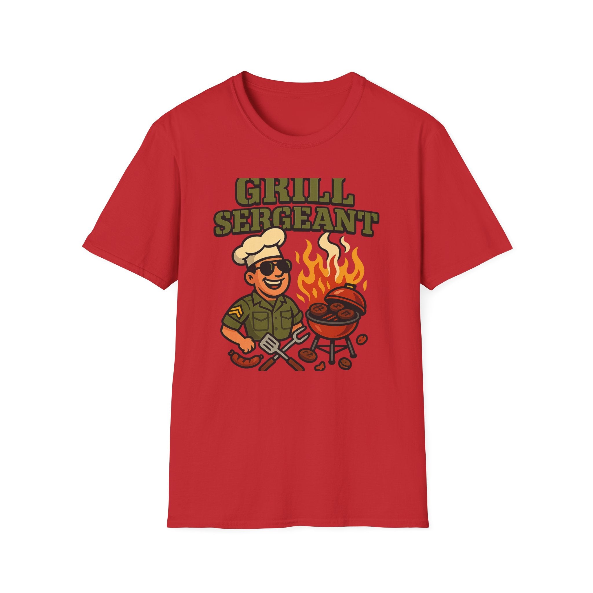 Fathers Day Gift Grill Sergeant Shirt BBQ Dad Tee