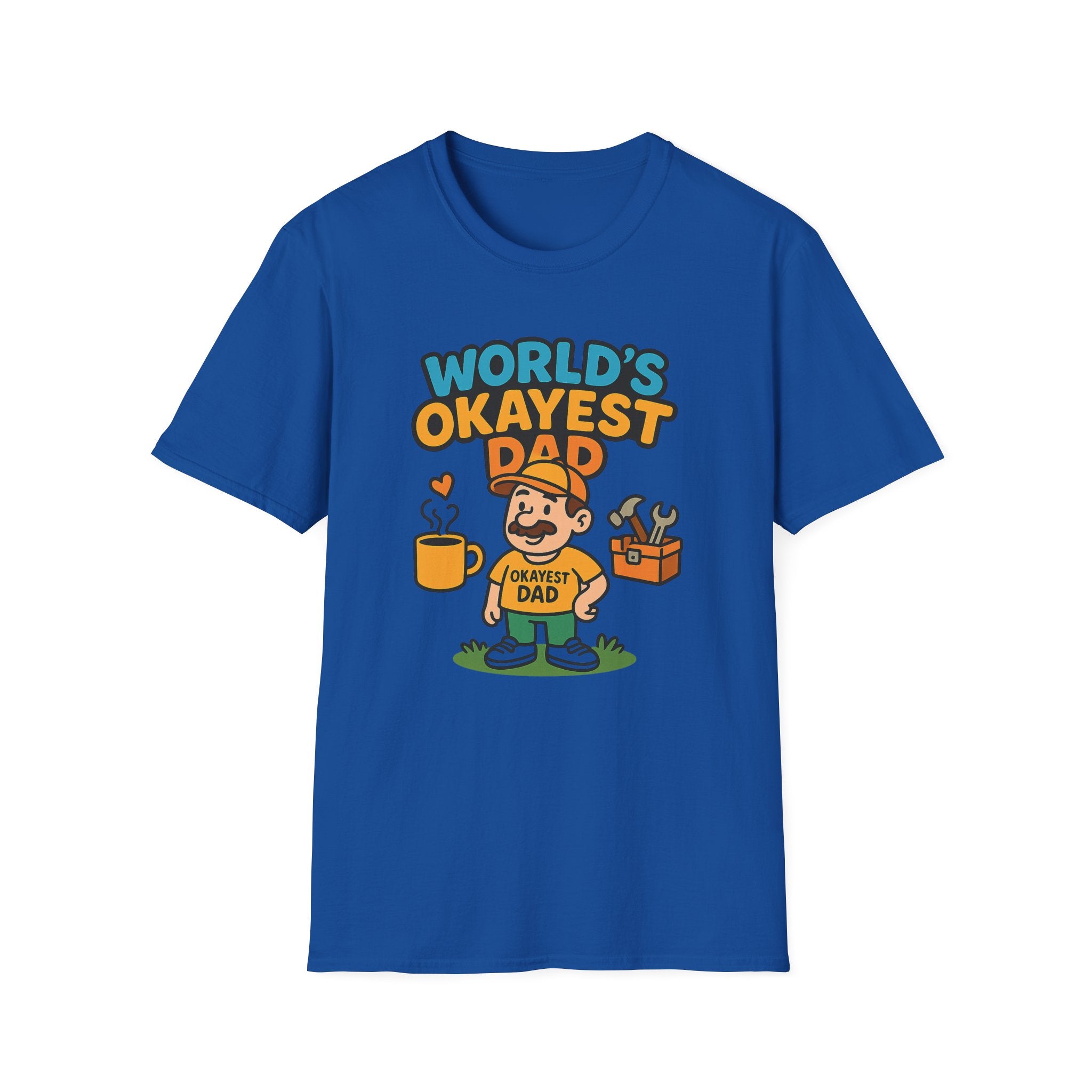 Fathers Day Gift Worlds Okayest Dad Funny T-Shirt for Dad
