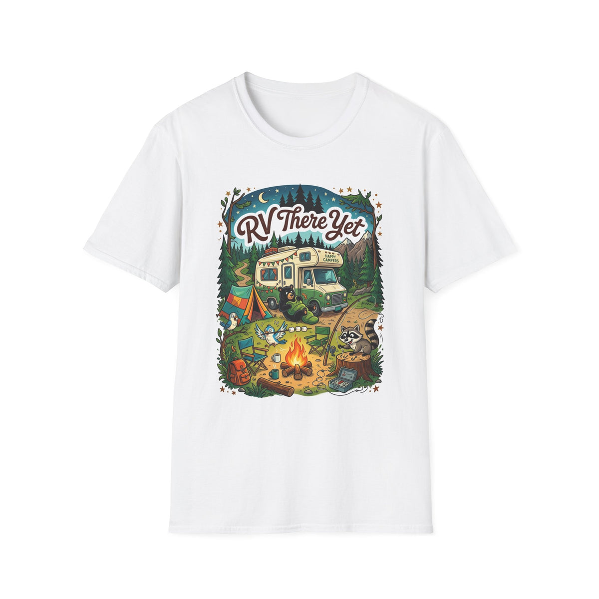 Camping for men RV There Yet Shirt Funny Travel Tee