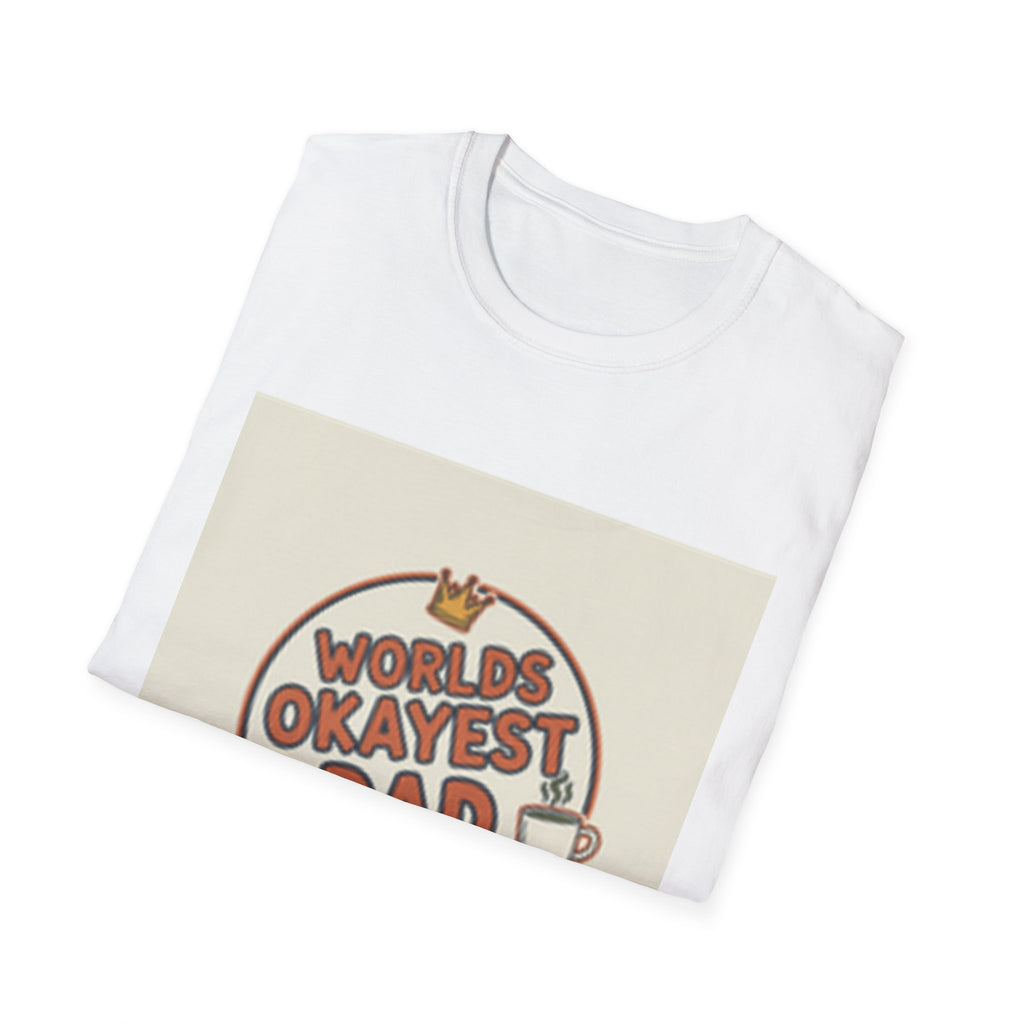 Fathers Day Gift: Worlds Okayest Dad Shirt for Dads