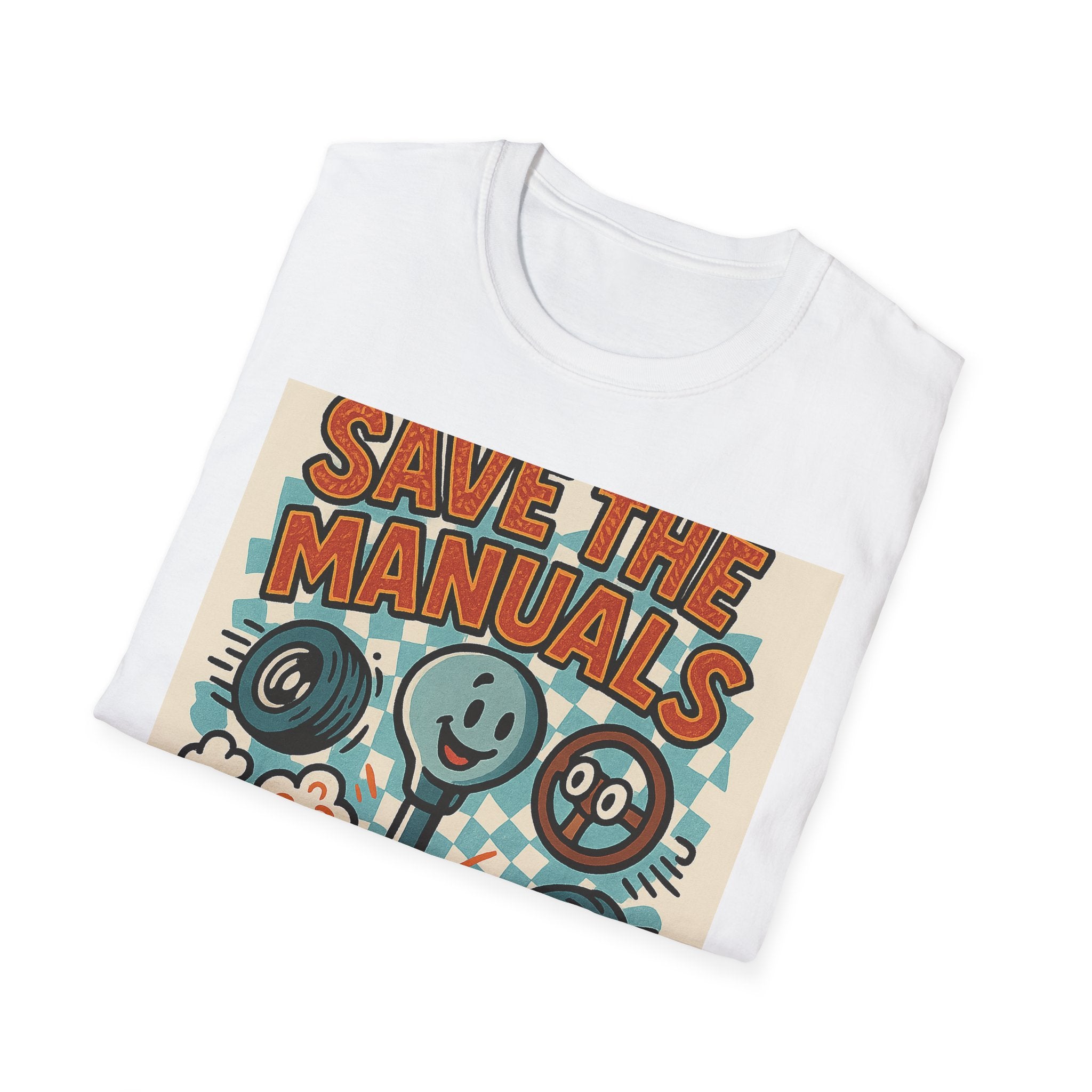 Gift for Car Guy Save the Manuals Shirt Fun Automotive T-Shirt