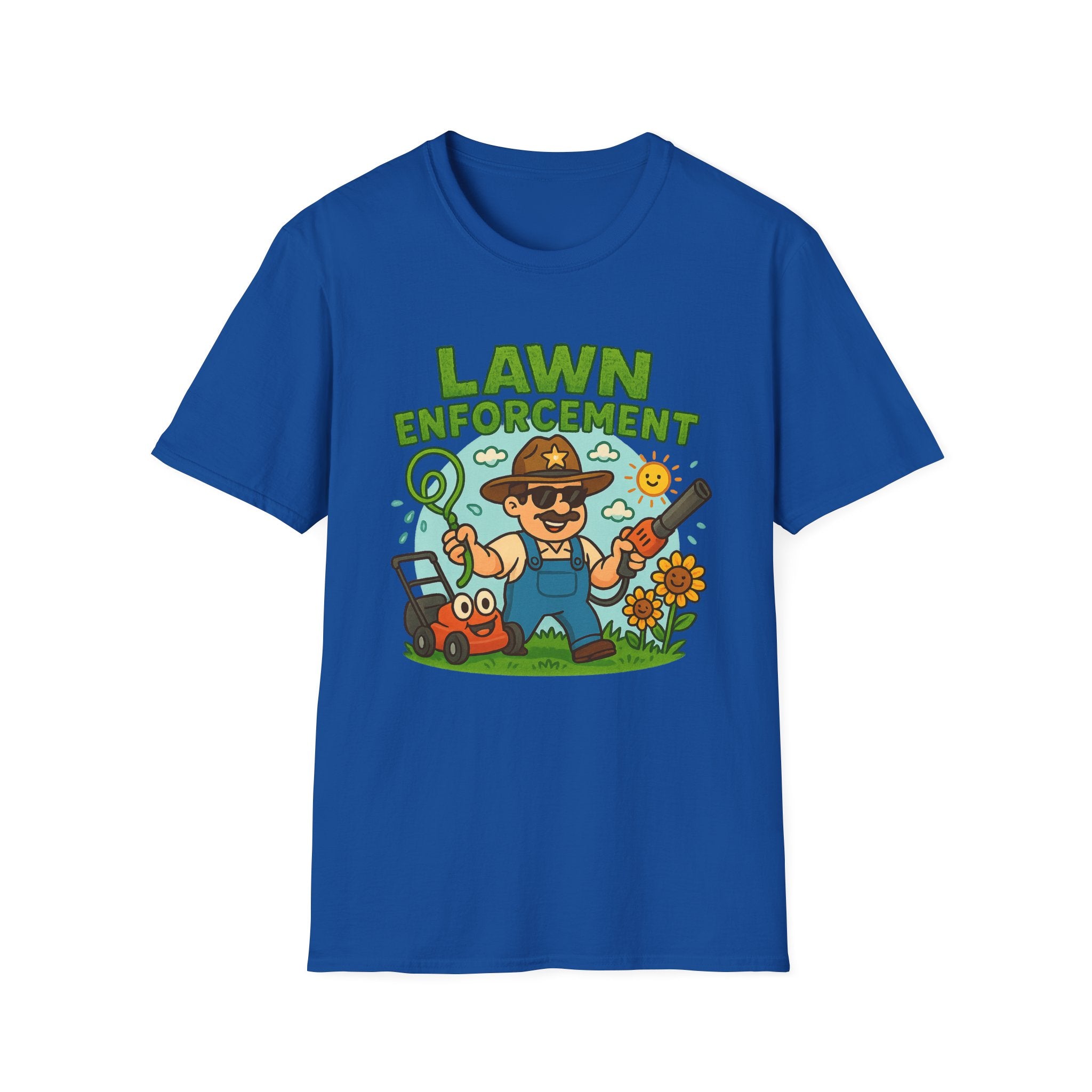 Fathers Day Gift Lawn Enforcement T-Shirt Funny Dad Humor Tee