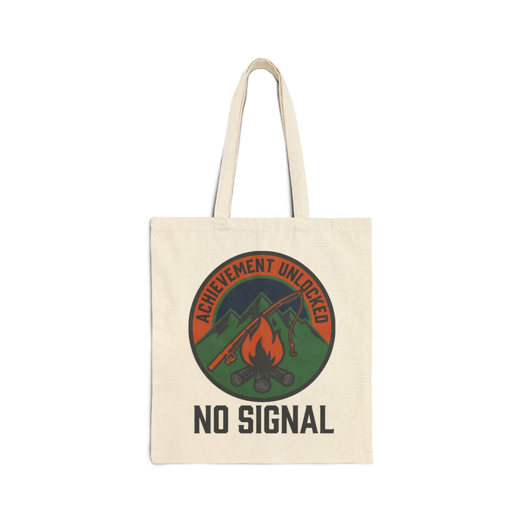 Camping for men Achievement Unlocked No Signal Tote Bag