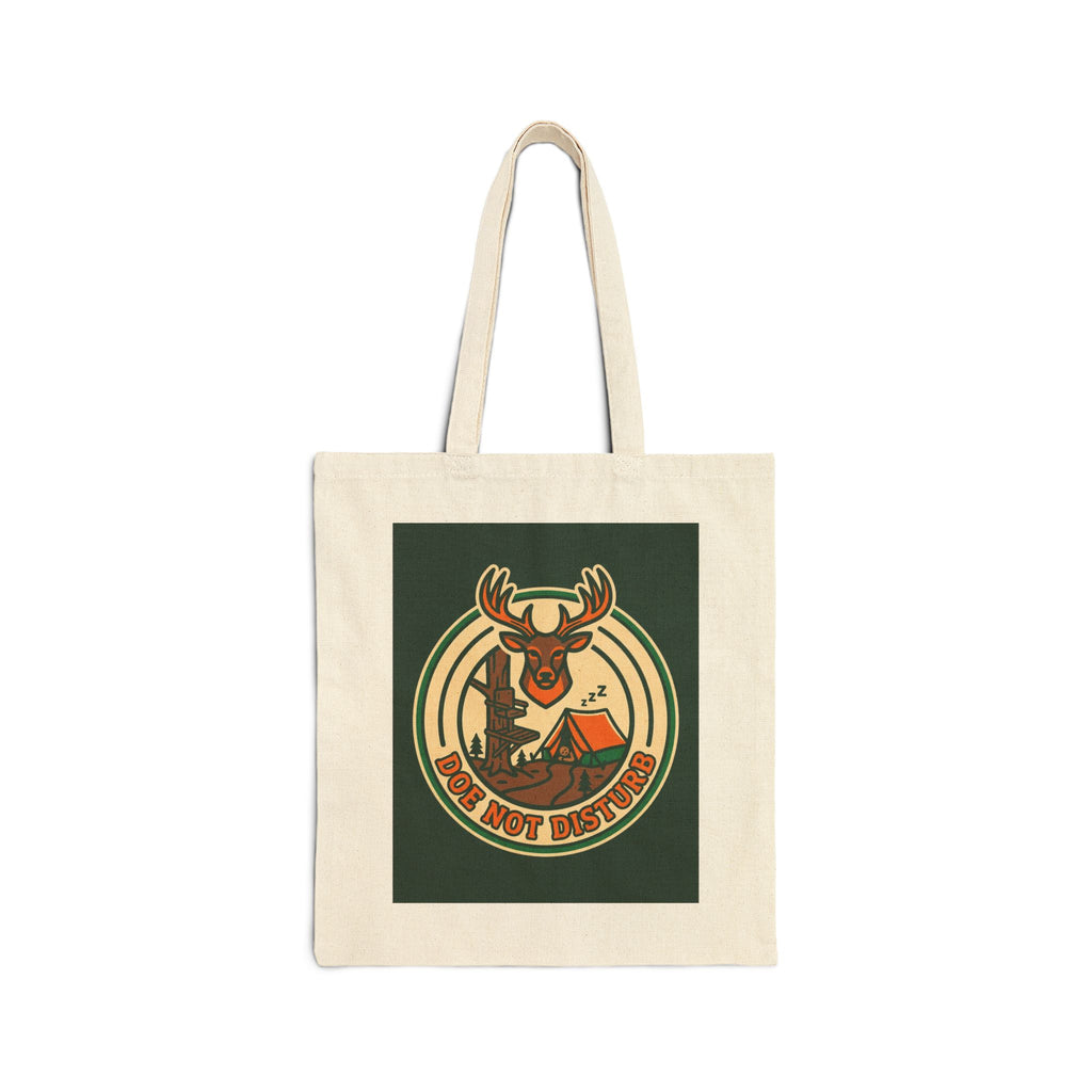 Hunters Doe Not Disturb Canvas Tote Bag For Nature Enthusiasts