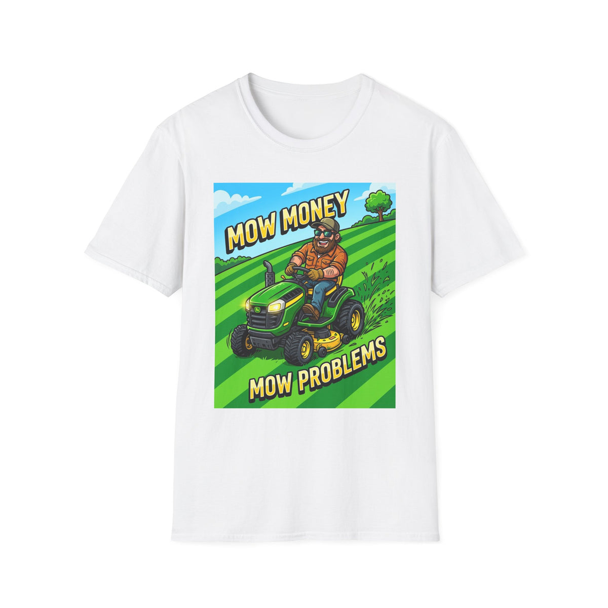 Landscaper for men Mow Money Mow Problems Shirt Fun Tee