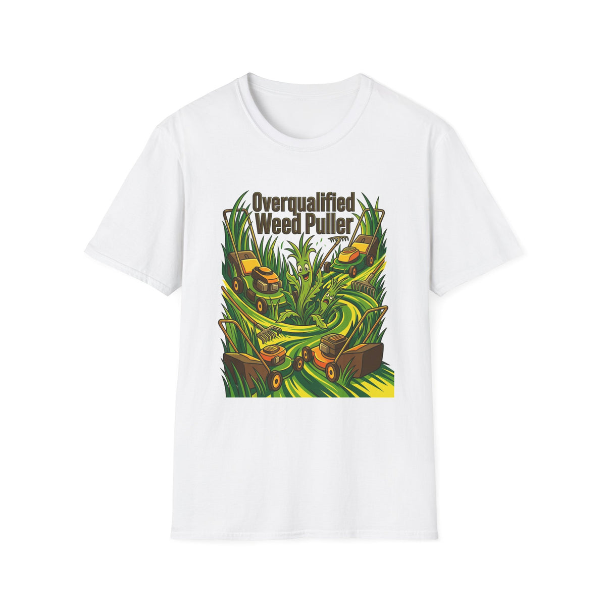 Landscaper for men Overqualified Weed Puller T-Shirt