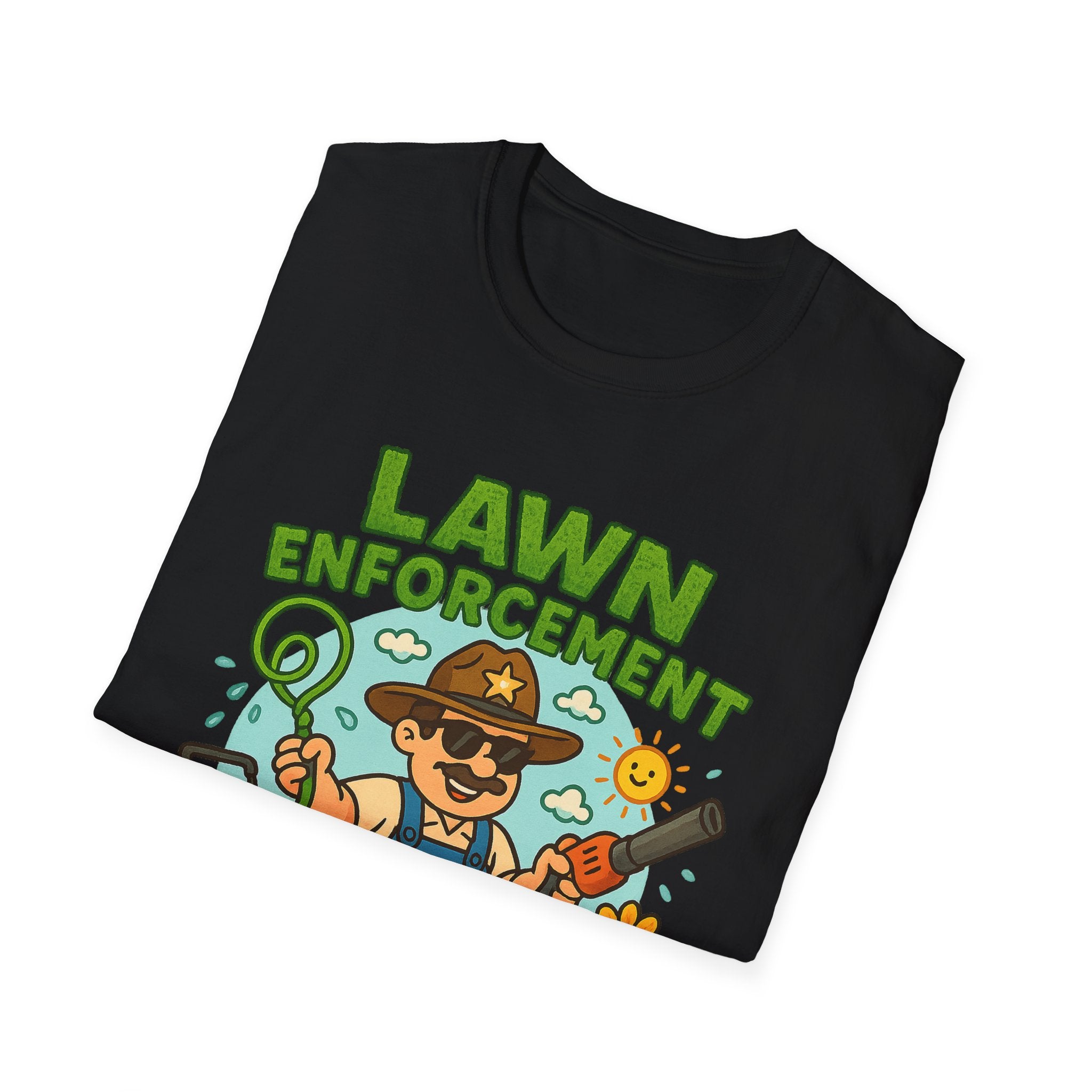 Fathers Day Gift Lawn Enforcement T-Shirt Funny Dad Humor Tee