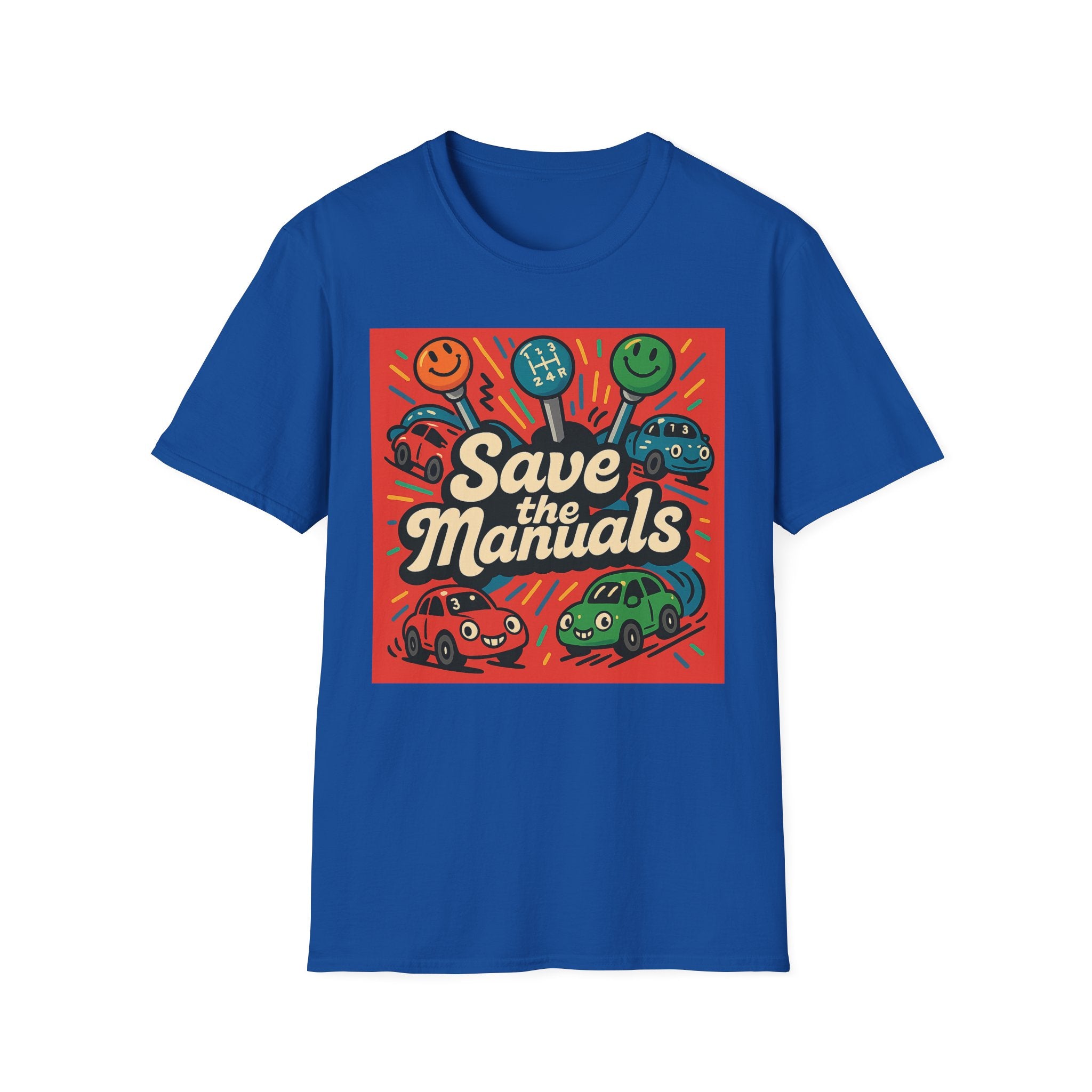 Gift for Car Guy Save the Manuals T-Shirt for Auto Enthusiasts