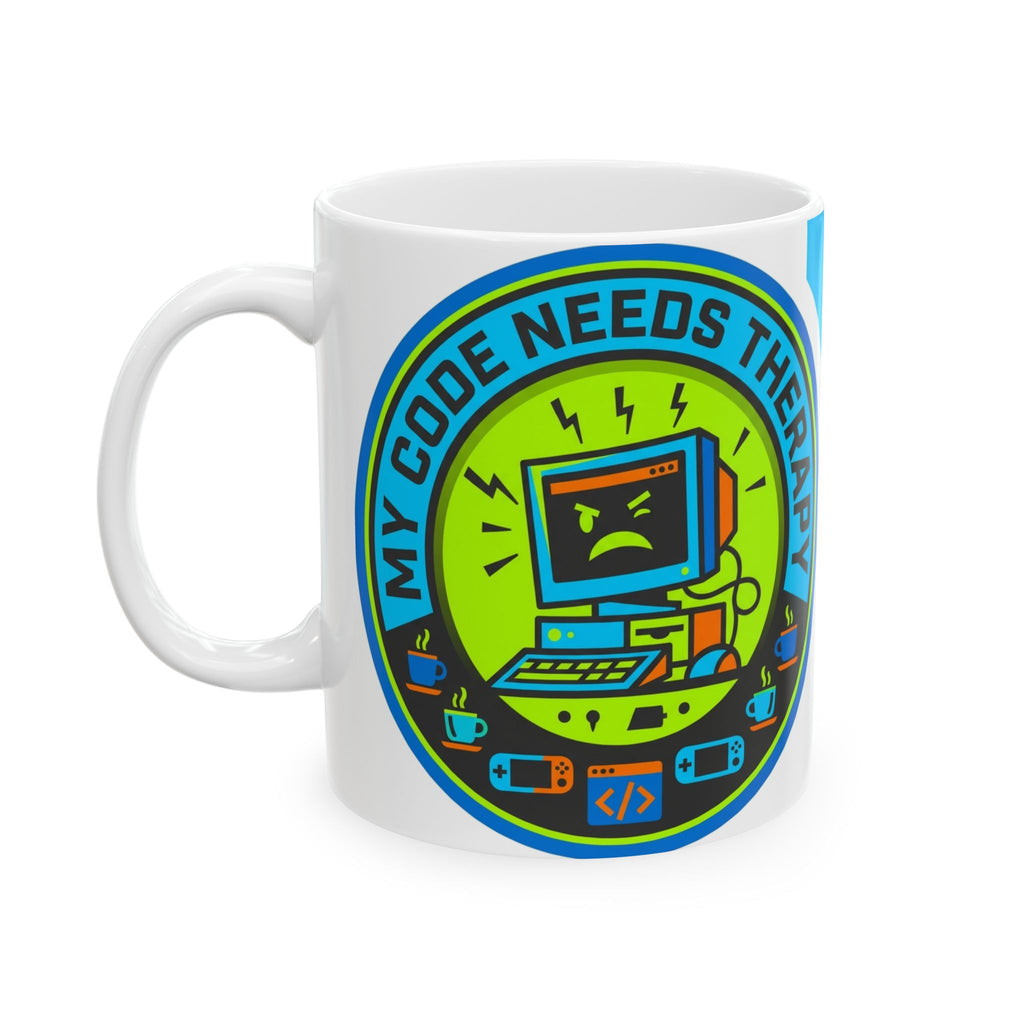 Tech Guy Ceramic Coffee Mug My Code Needs Therapy